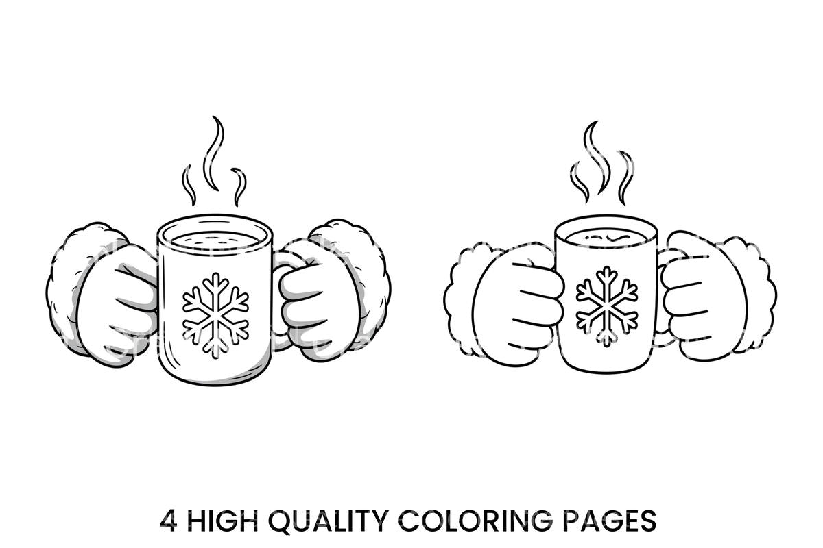 Winter Warmth Hot Cocoa Coloring Books