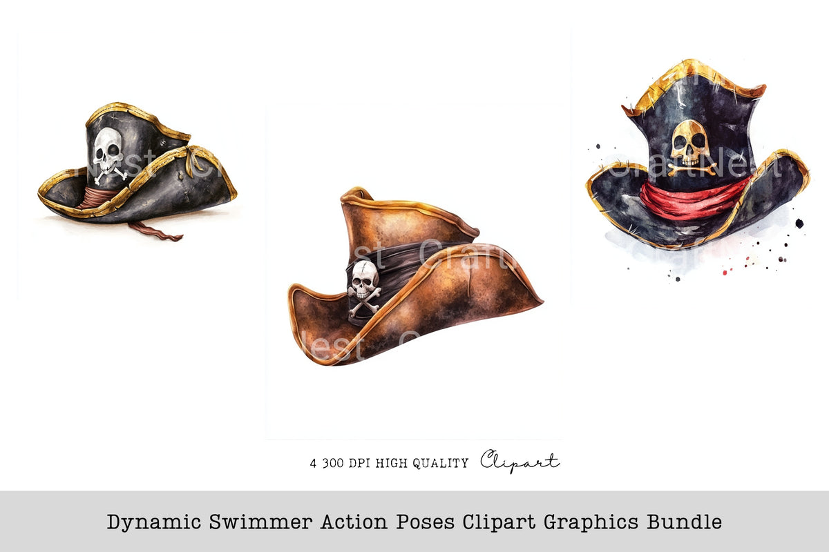 Dynamic Swimmer Action Poses Graphics Clipart Bundle