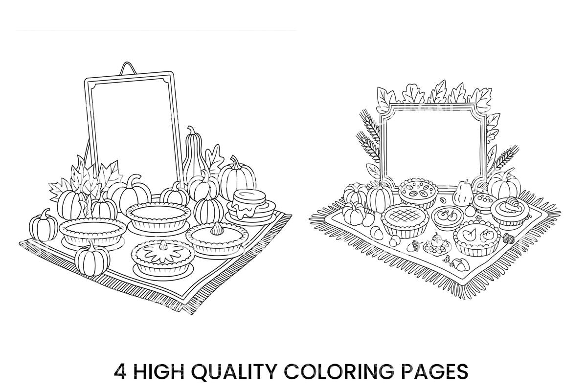 Thanksgiving Feast Coloring Books