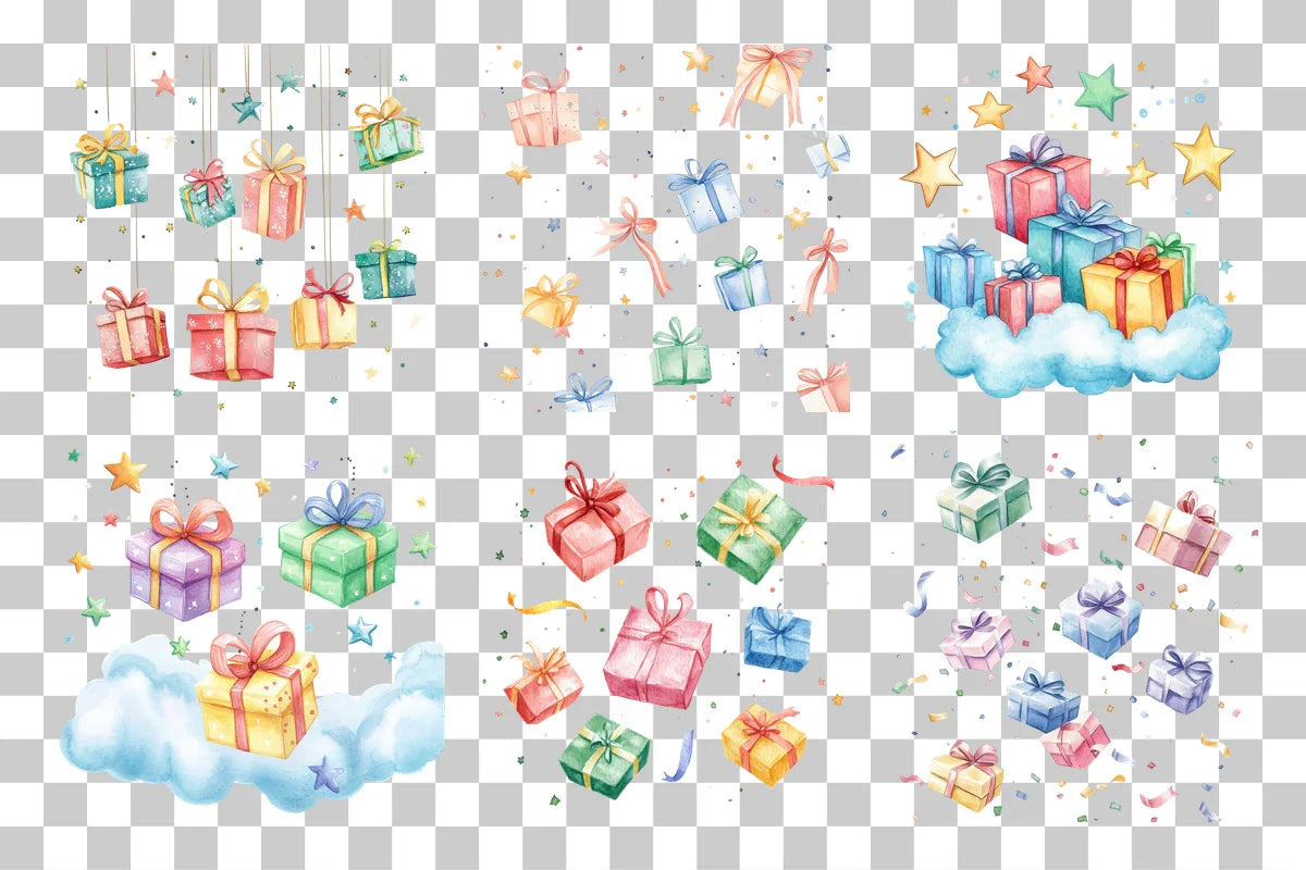 Christmas Gifts Holiday Clipart Bundle - CraftNest - Digital Crafting and Art
