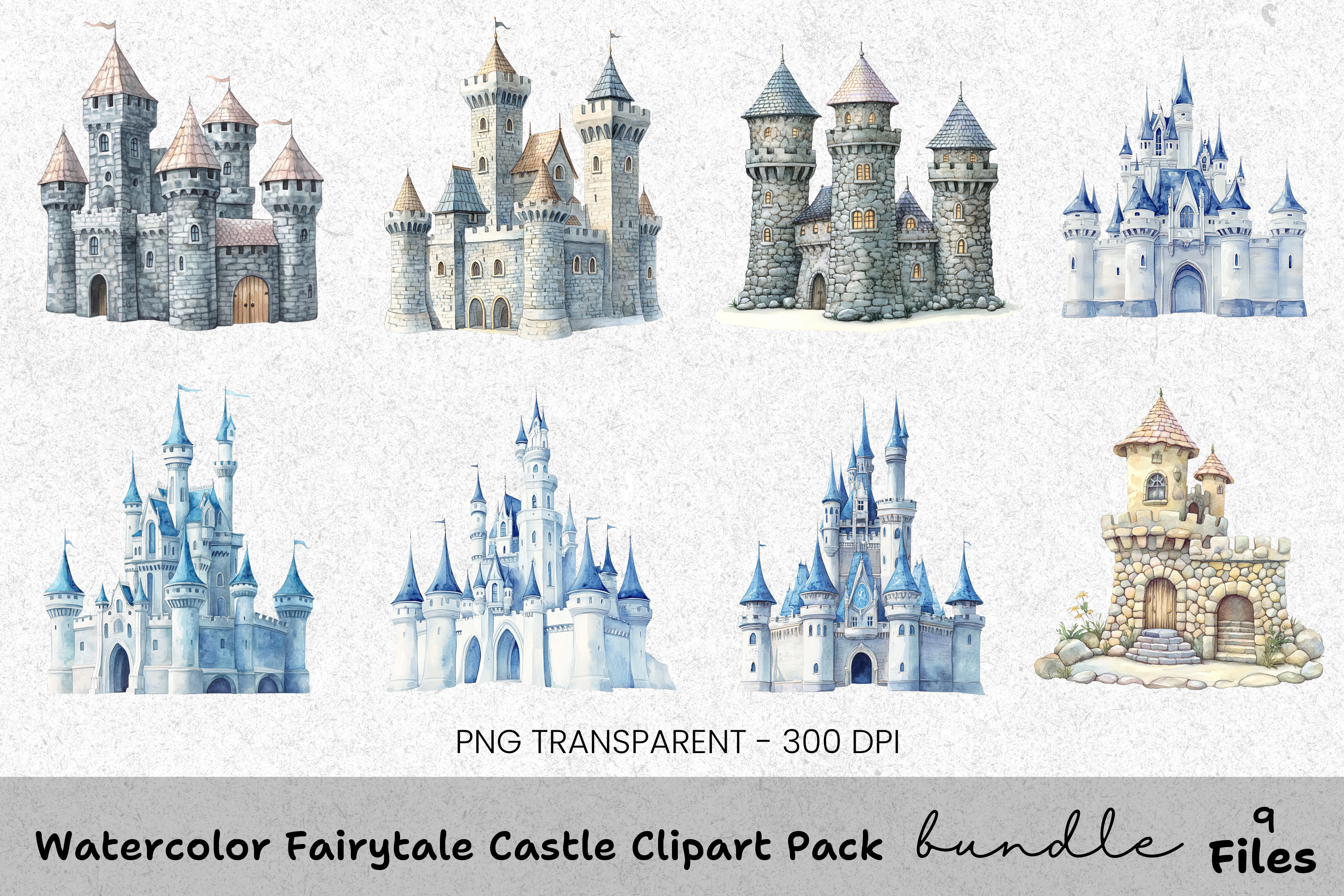 Fairytale Castle Clipart Bundle
