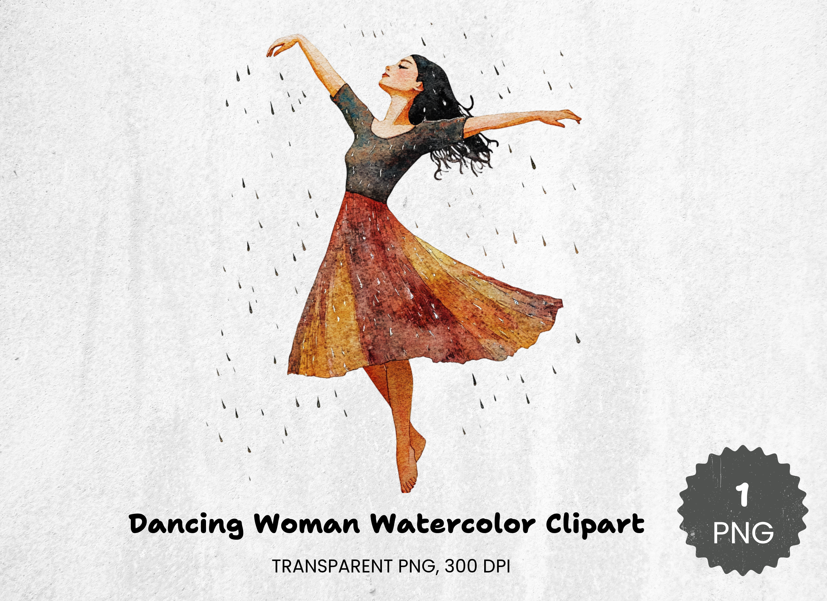 Dancing Woman Clipart Bundle