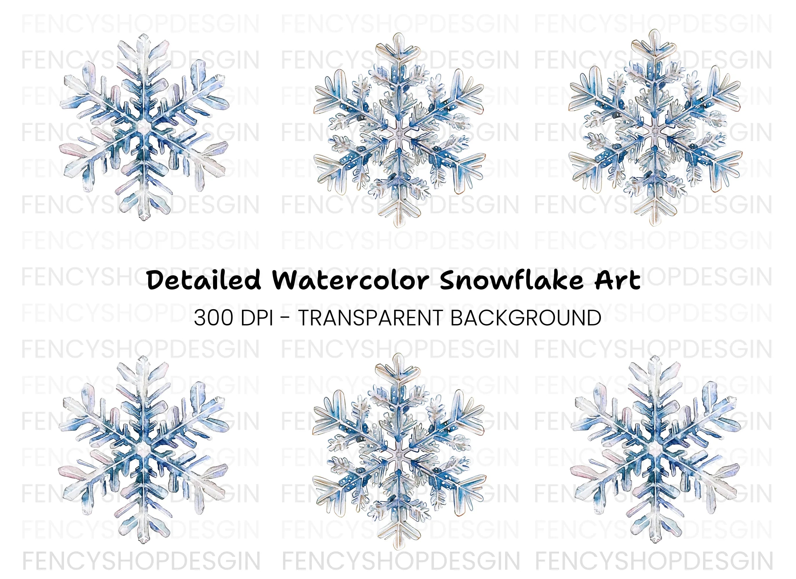 Snowflake Clipart Bundle