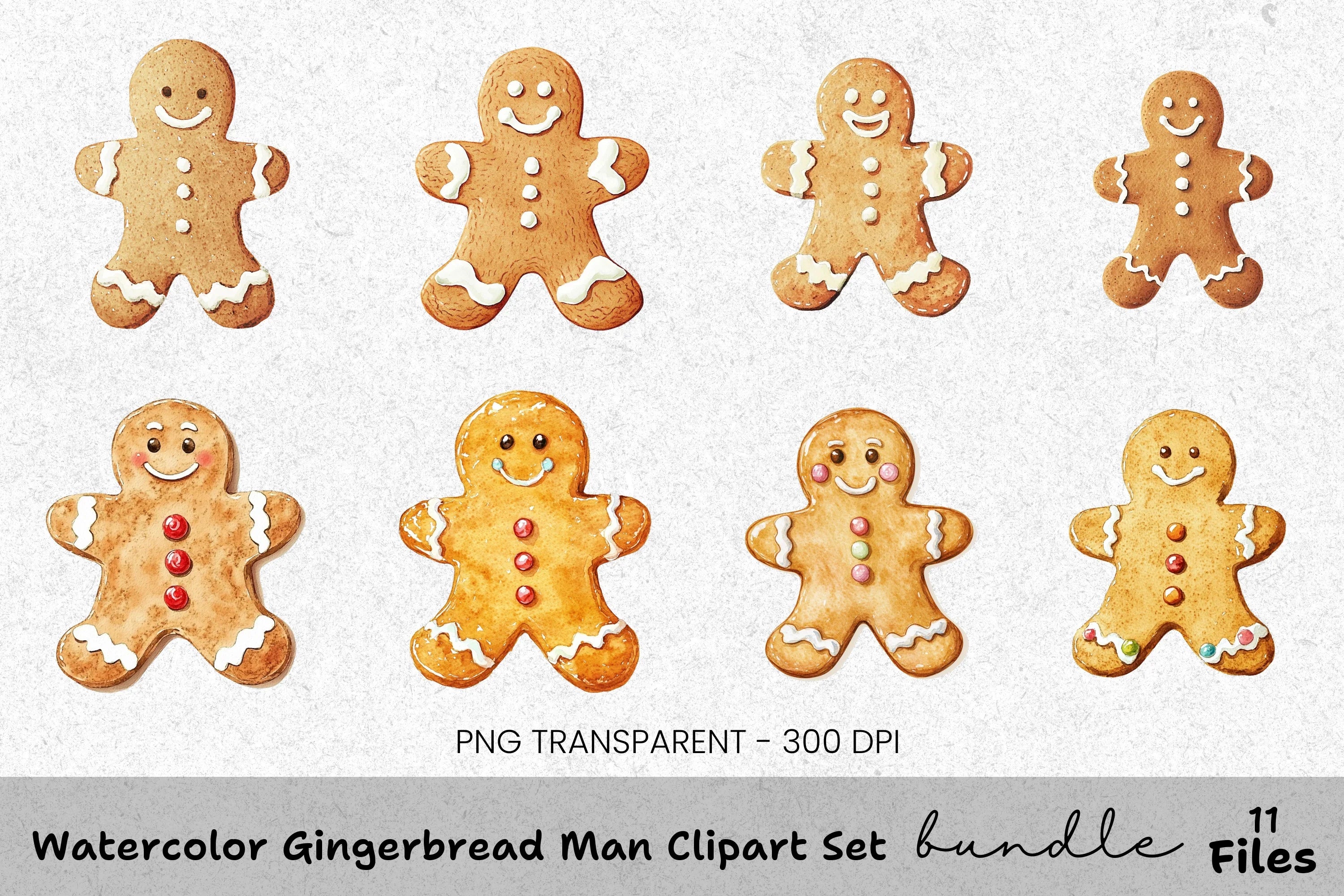 Gingerbread Man Clipart Bundle