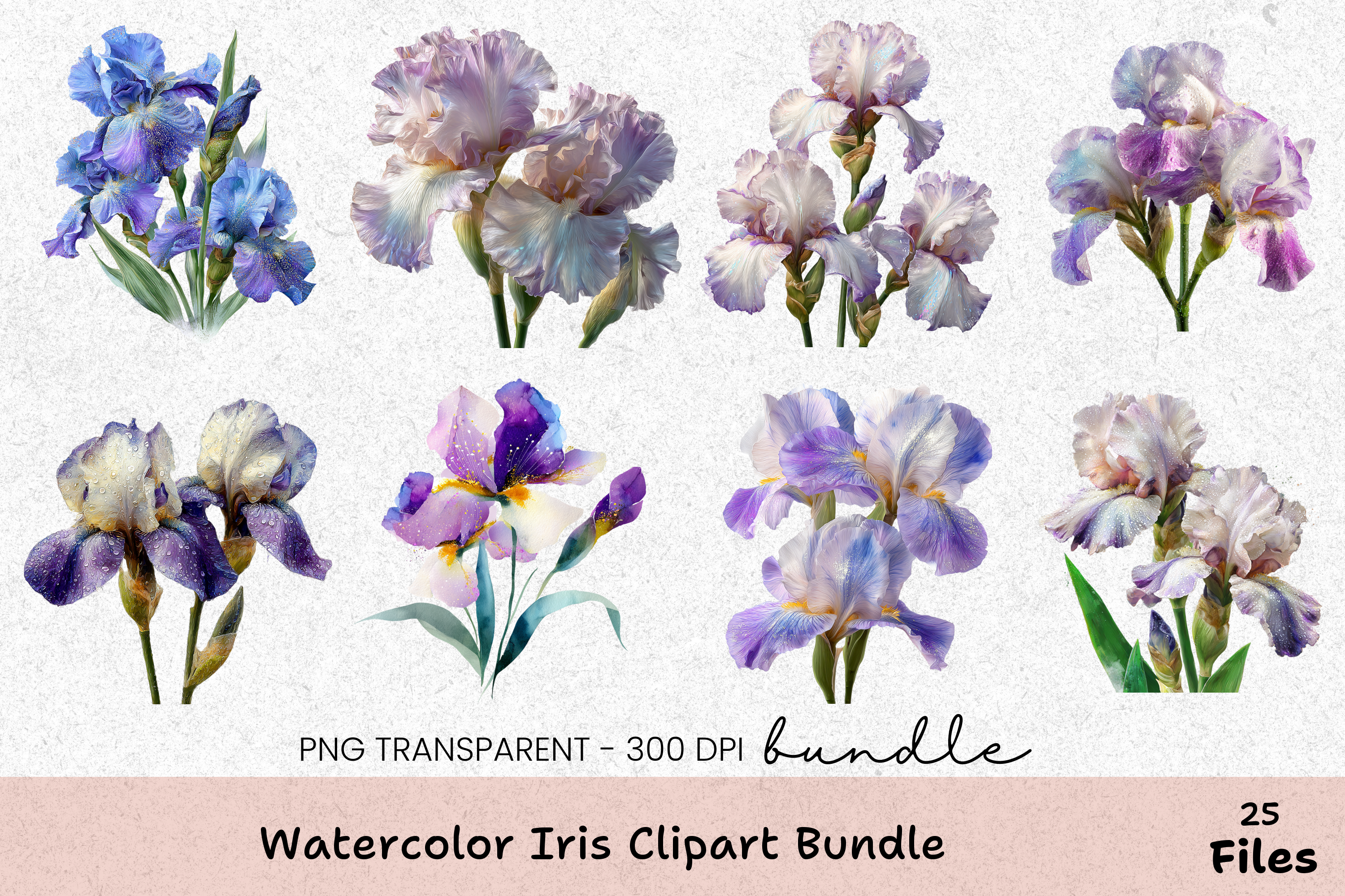 Iris Clipart Bundle: 400 Unique Designs