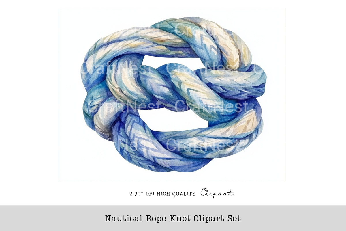 Nautical Rope Knot Clipart Bundle