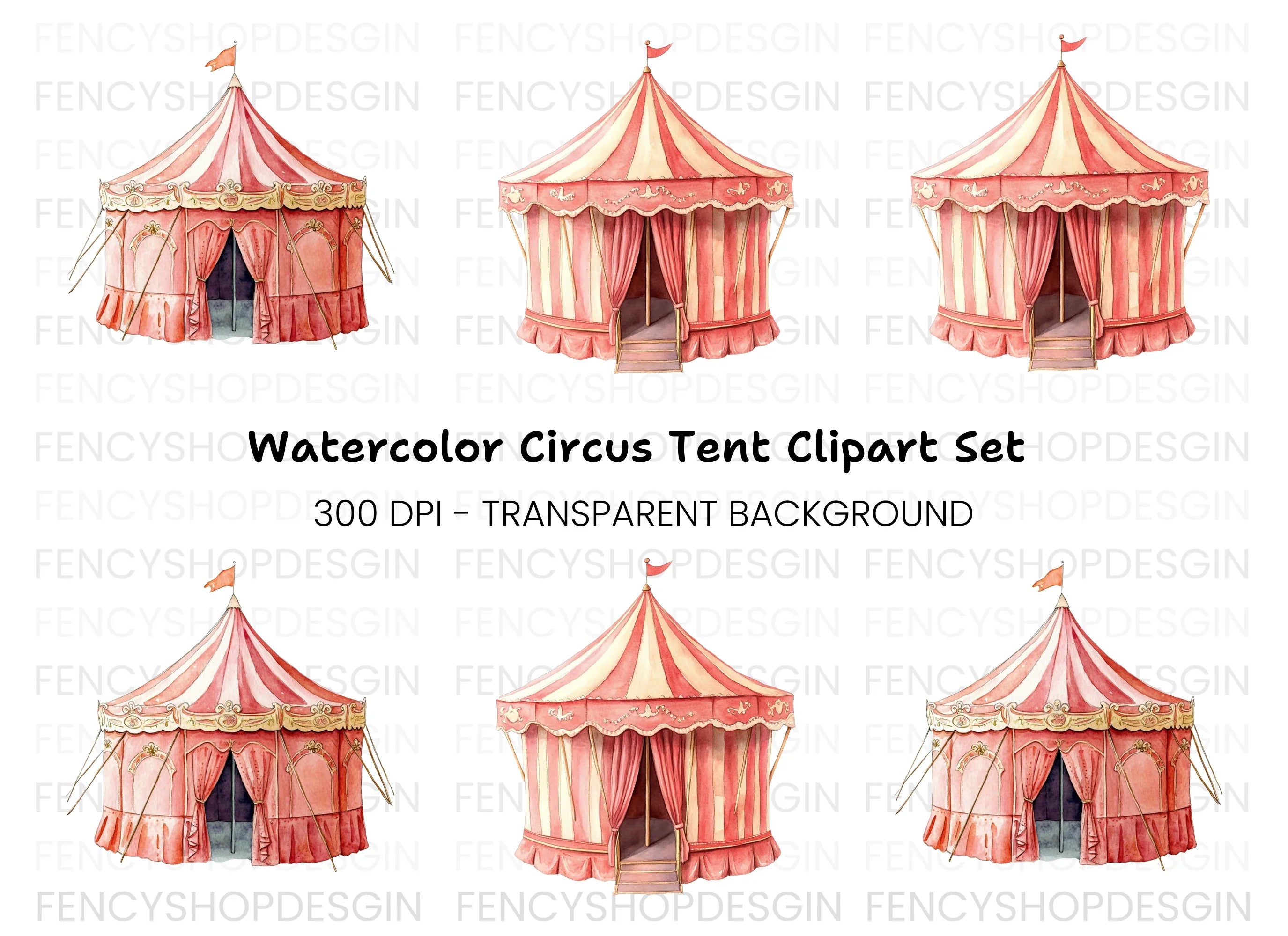 Circus Tent Clipart Bundle