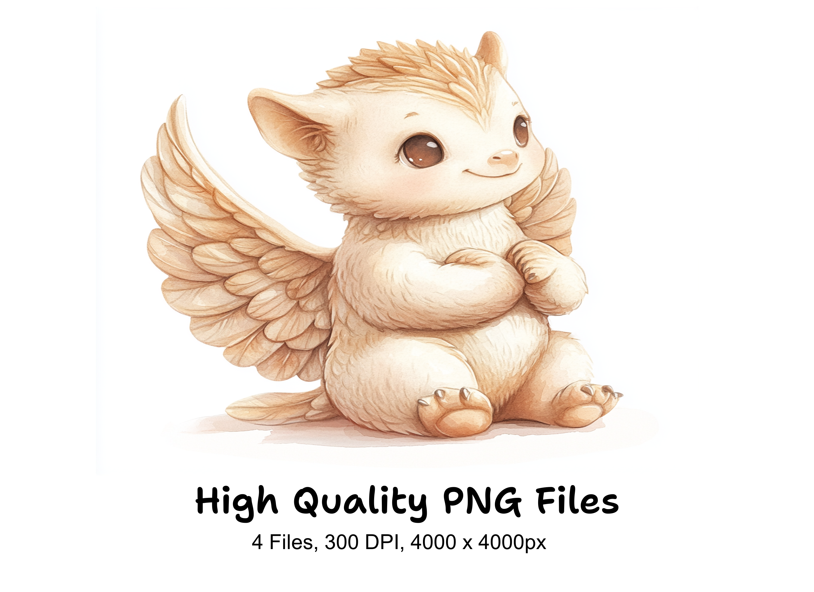 Cute Baby Griffin Clipart Bundle