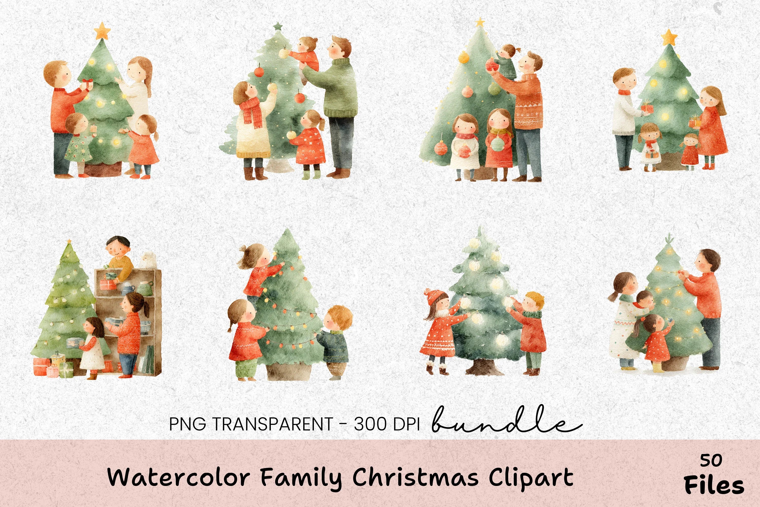 Family Christmas Clipart Bundle - CraftNest - Digital Crafting and Art