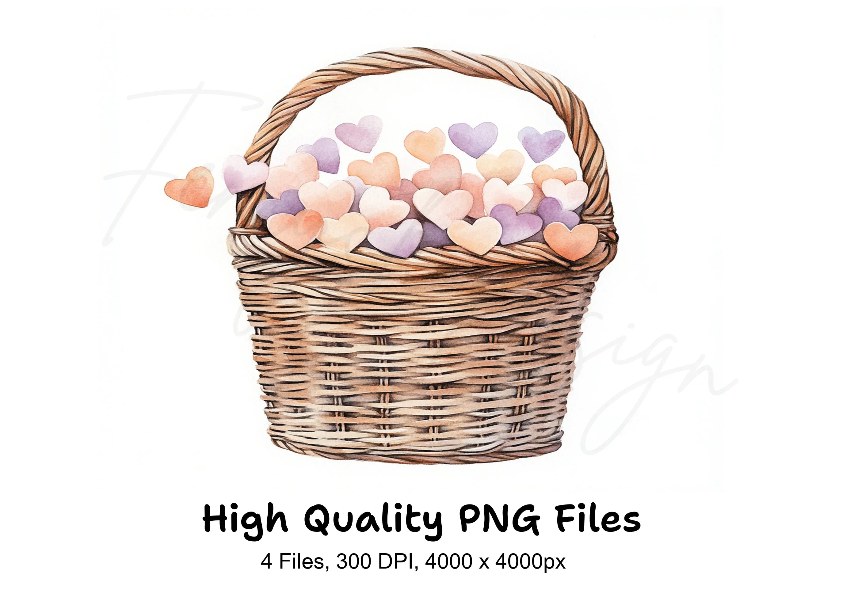 Heart Baskets Clipart Bundle