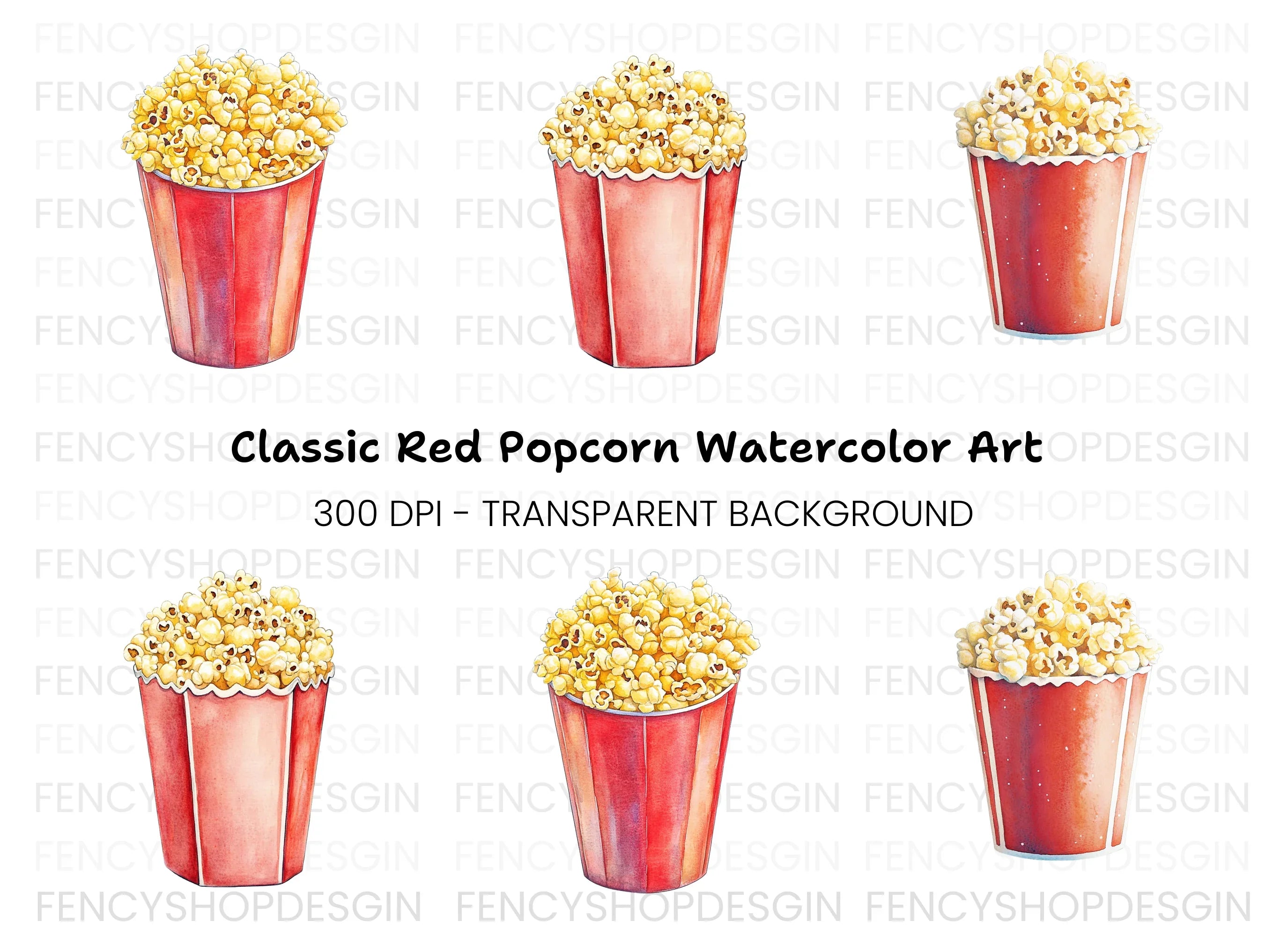 Delicious Popcorn Clipart Bundle