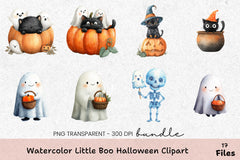 Little Boo Halloween Clipart Bundle - CraftNest - Digital Crafting and Art