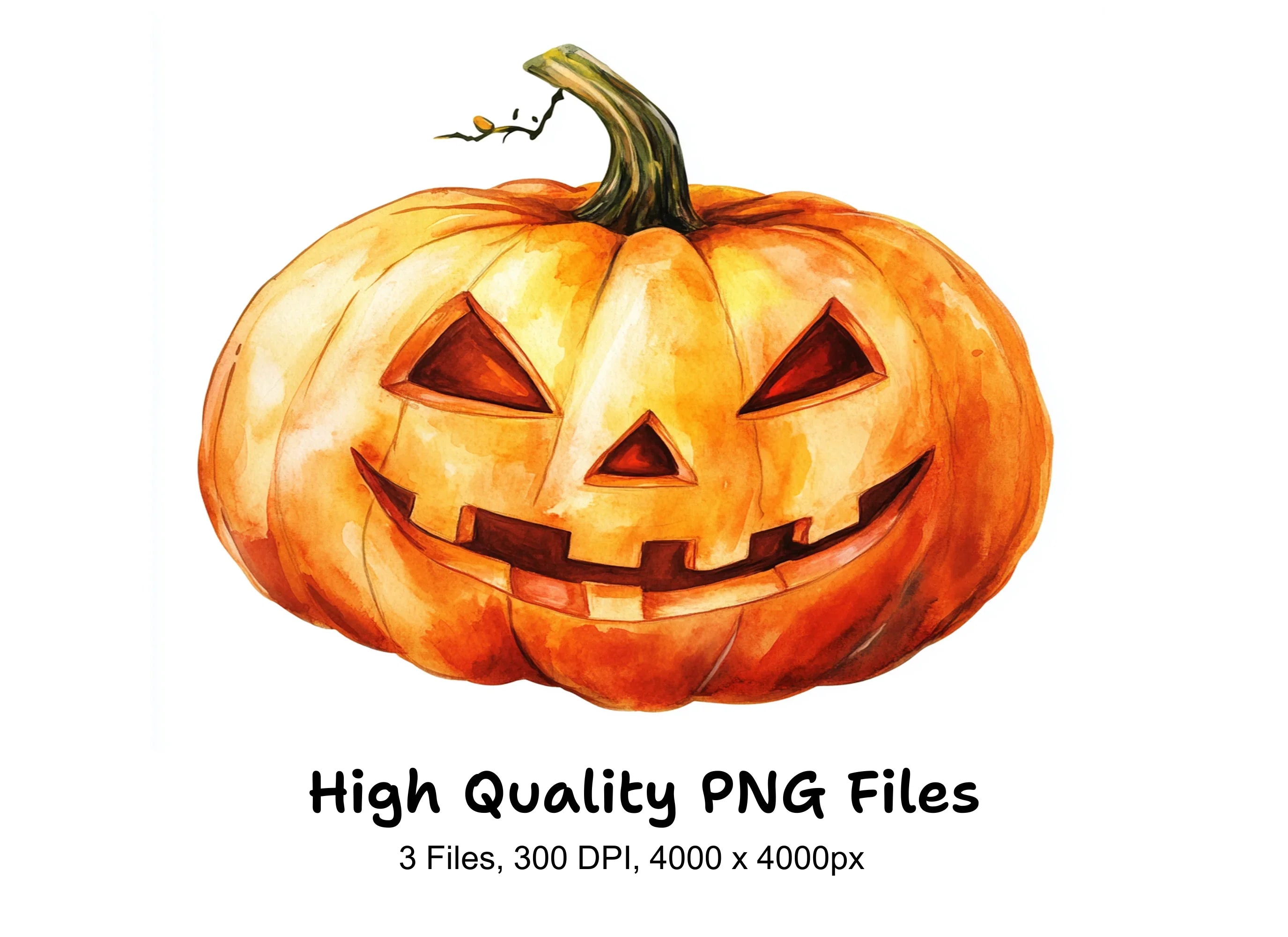 Spooky Halloween Jack-O'-Lantern Clipart Bundle