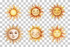 Folk Art Decorative Sun Clipart Bundle - CraftNest - Digital Crafting and Art