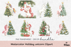 Holiday Unicorn Clipart Bundle