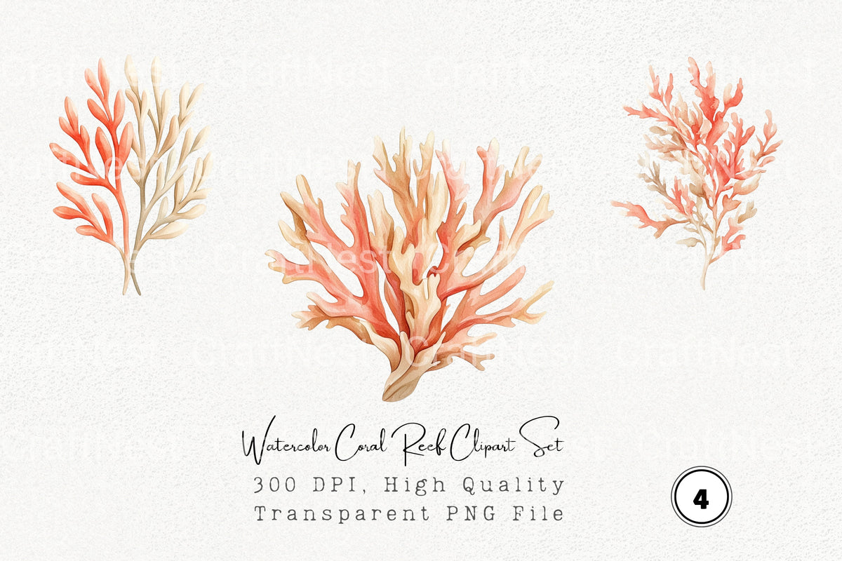 Coral Reef Clipart Bundle
