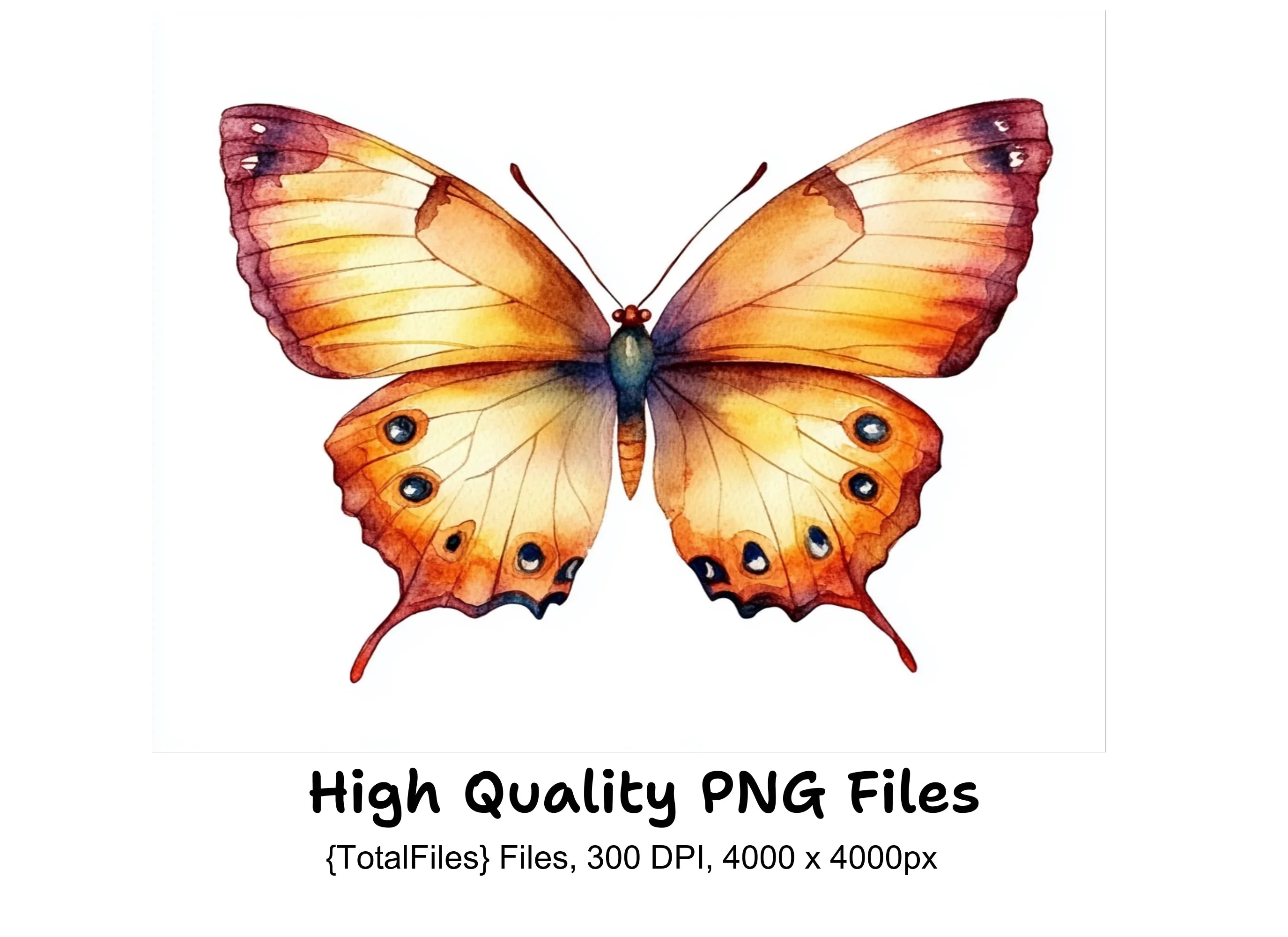 Vibrant Butterfly Clipart Bundle