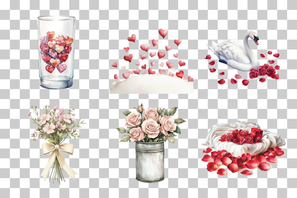Romantic Love & Nature Clipart Bundle - CraftNest - Digital Crafting and Art