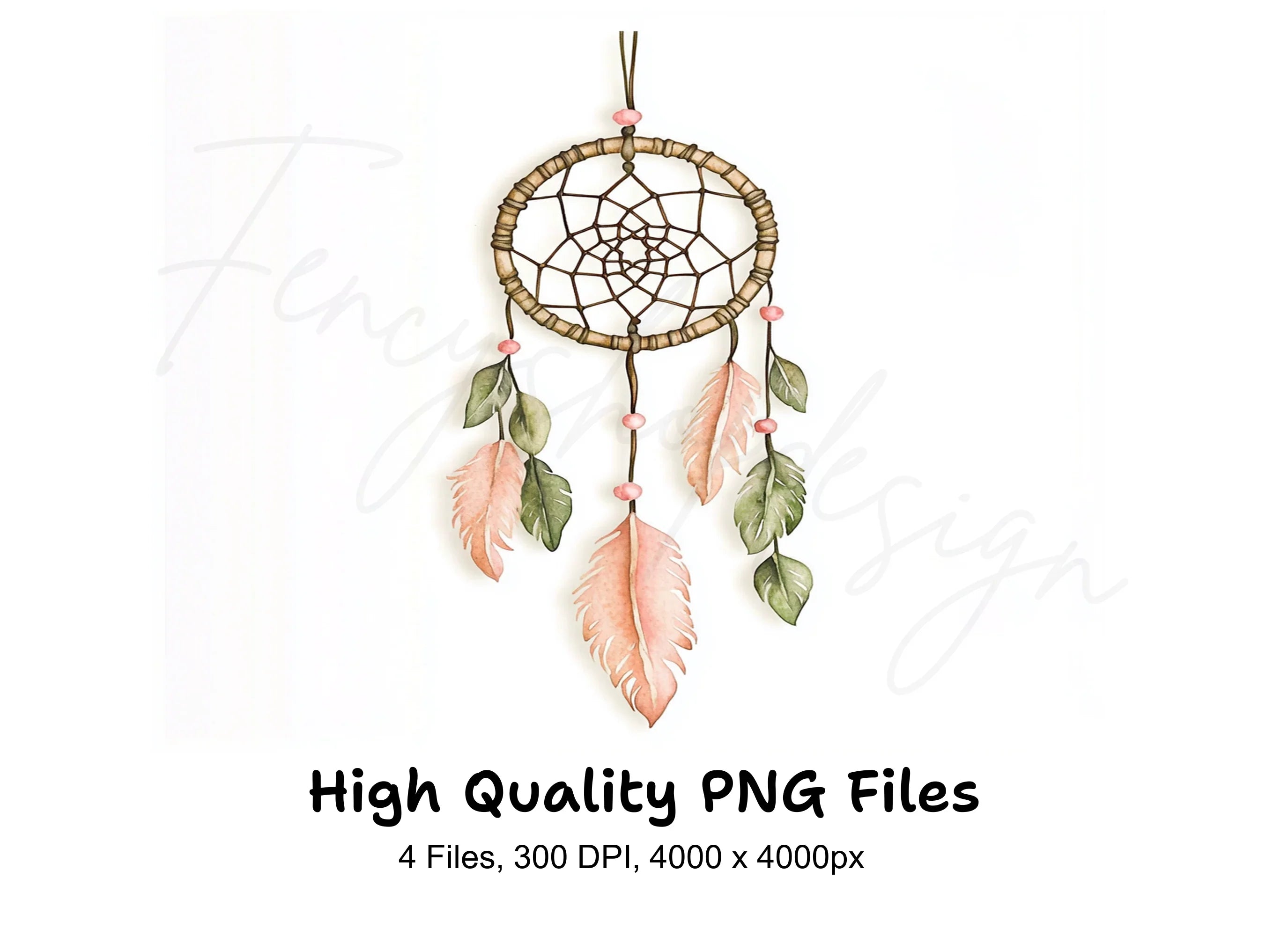 Boho Dream Catcher Clipart Bundle