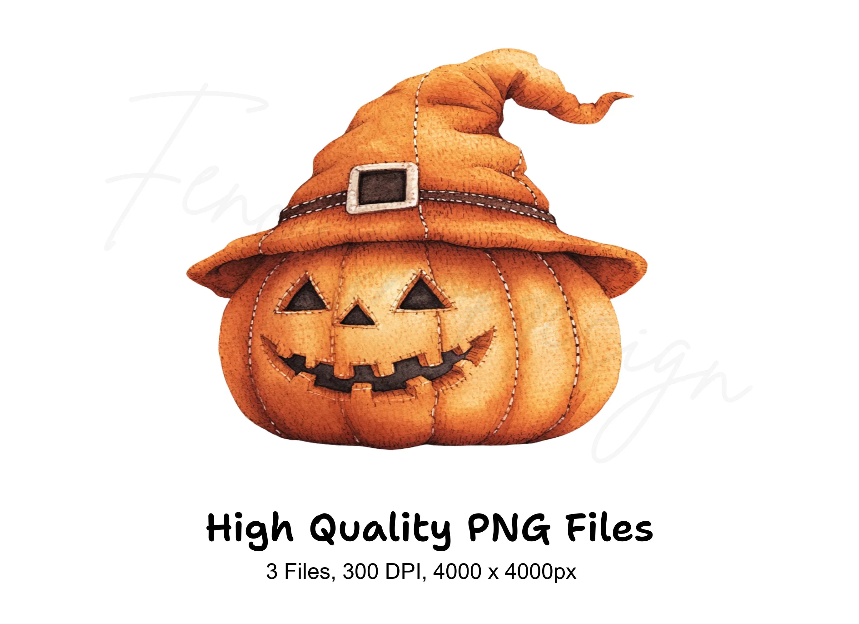 Spooky Halloween Pumpkins with Hats Clipart Bundle