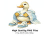 Cute Ducklings in Bathrobes Clipart Bundle