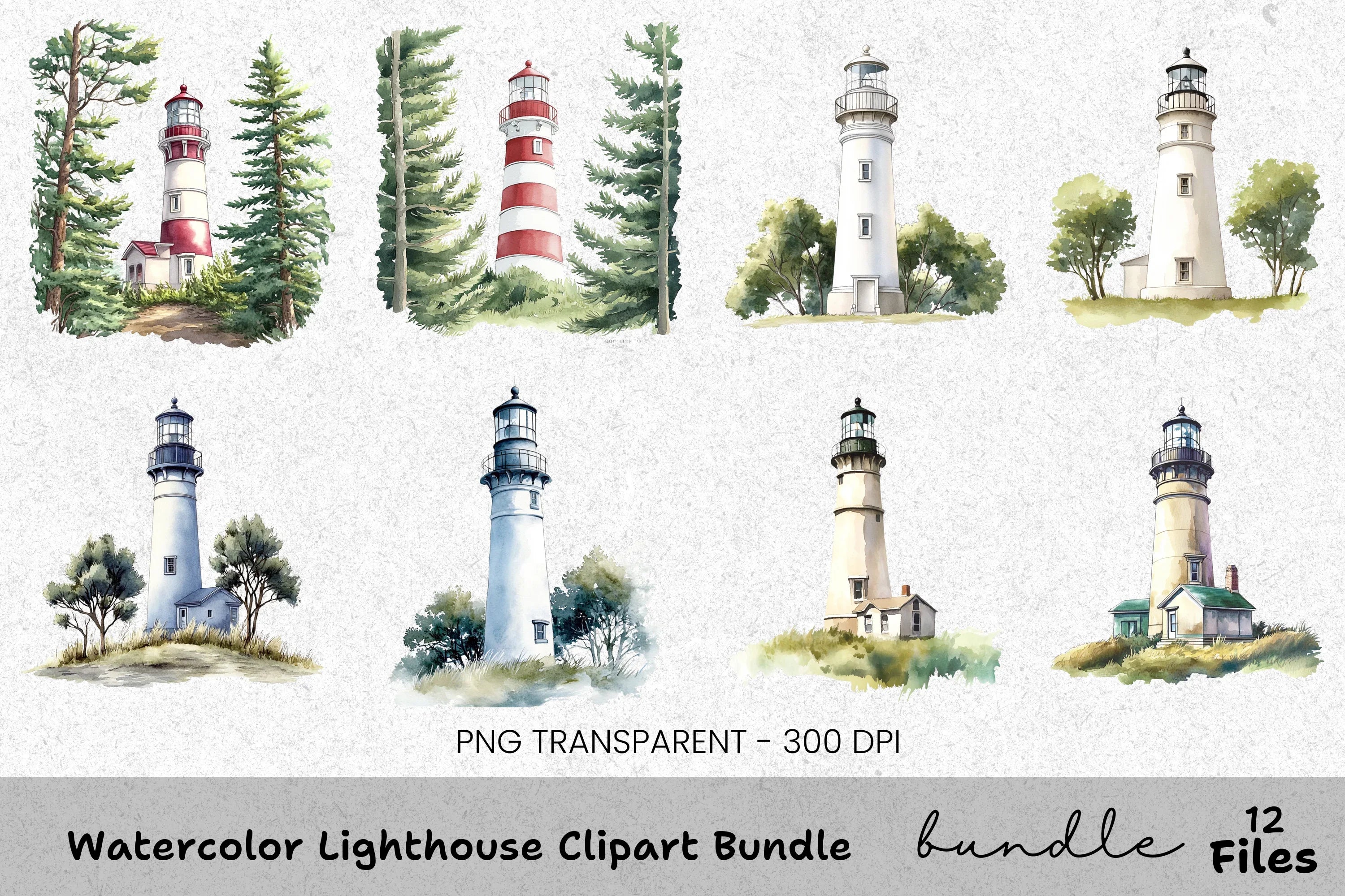 Lighthouse Clipart Bundle