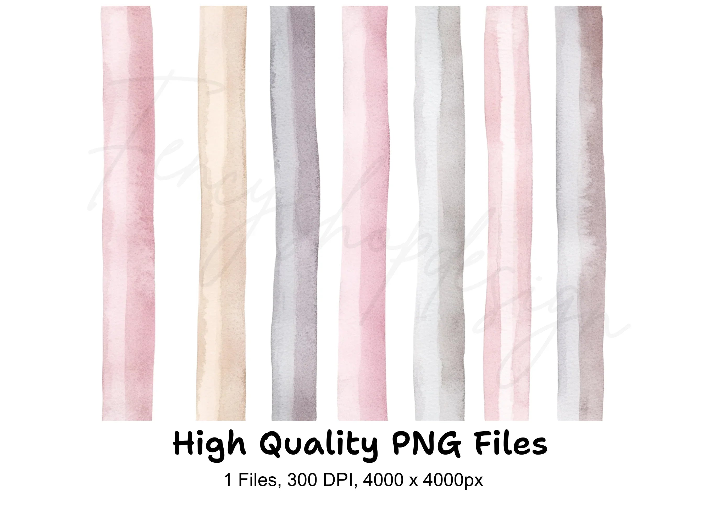 Pastel Stripes Background Clipart Bundle