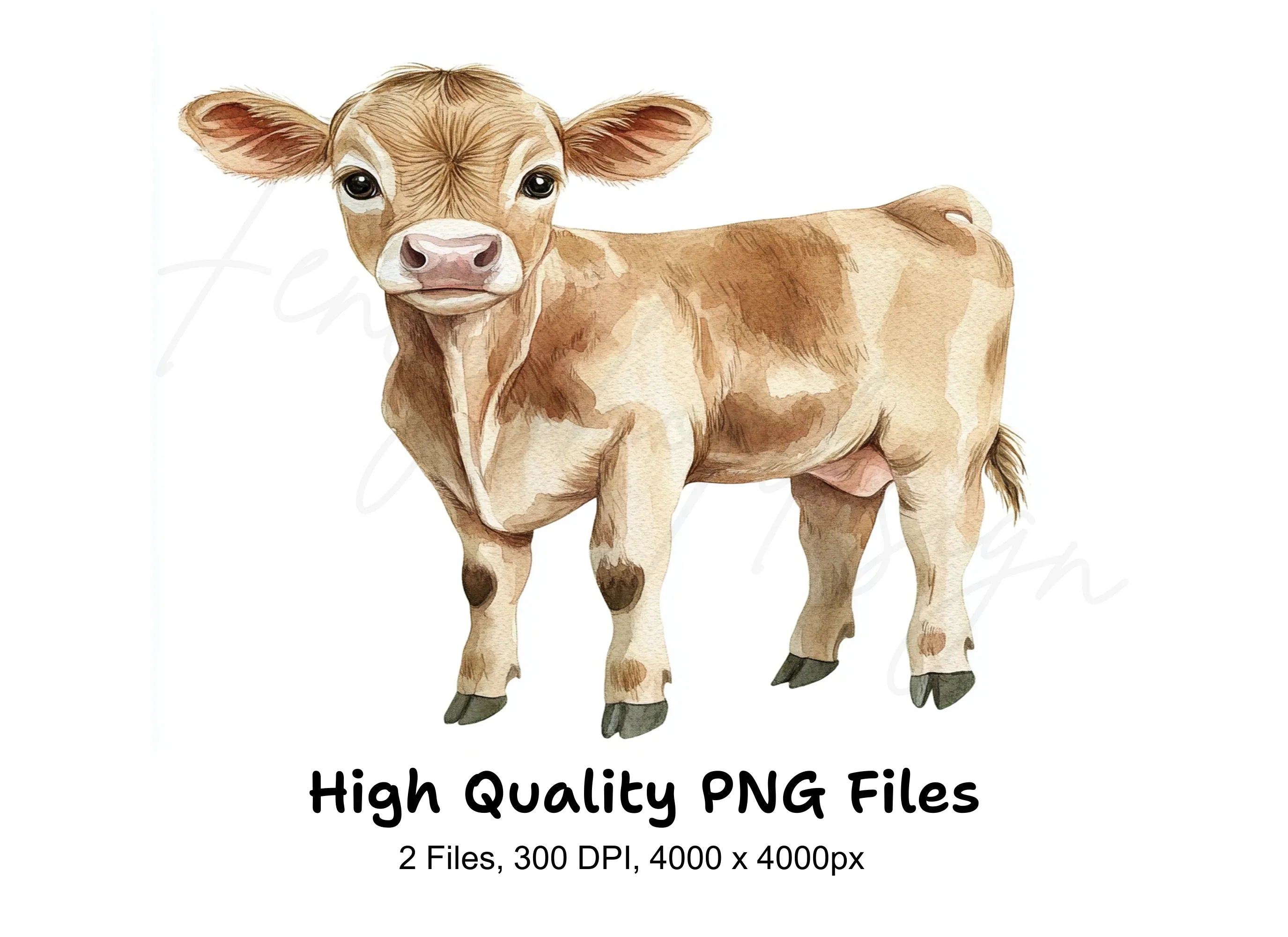 Cute Calf Clipart Bundle