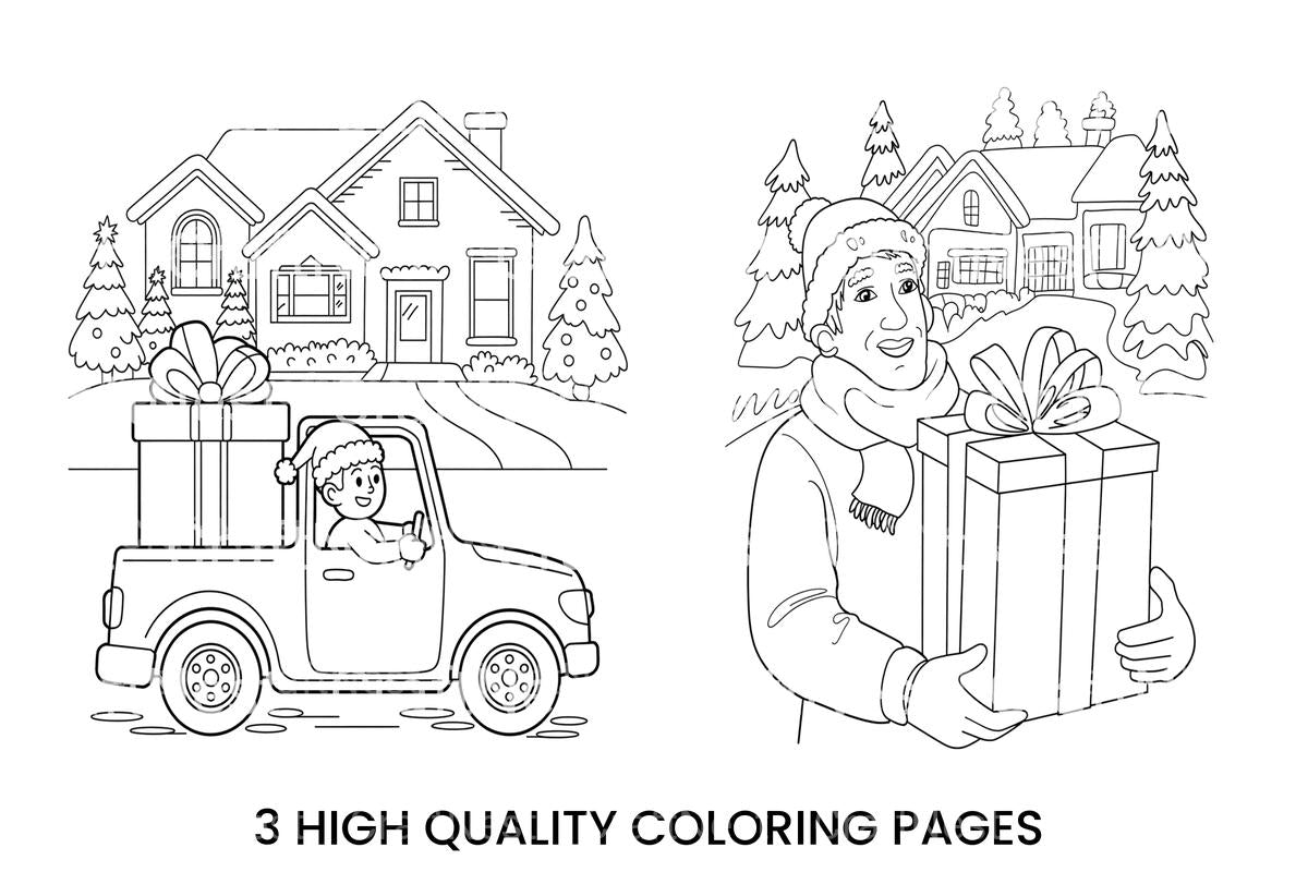 Christmas Delivery Truck Coloring Books