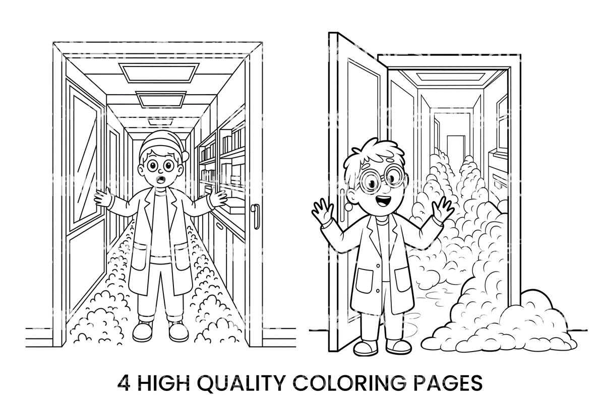 Mad Scientist Lab Mess Coloring Books