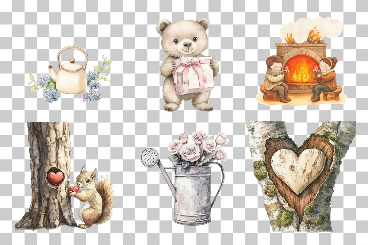 Sweet Hearts & Cozy Moments Clipart Bundle - CraftNest - Digital Crafting and Art