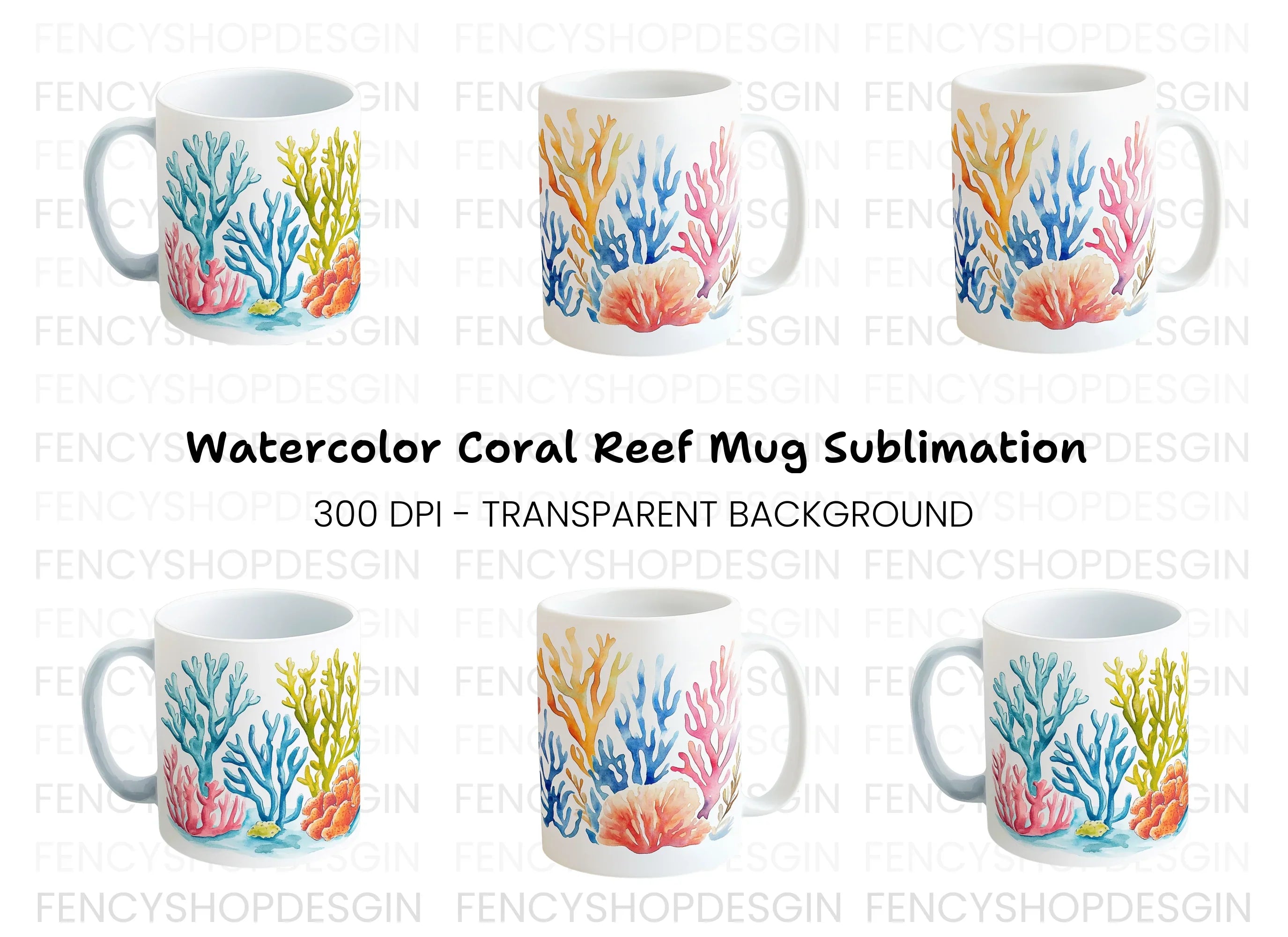 Vibrant Coral Reef Clipart Bundle