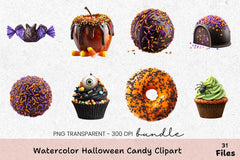 Halloween Candy Clipart Bundle - CraftNest - Digital Crafting and Art