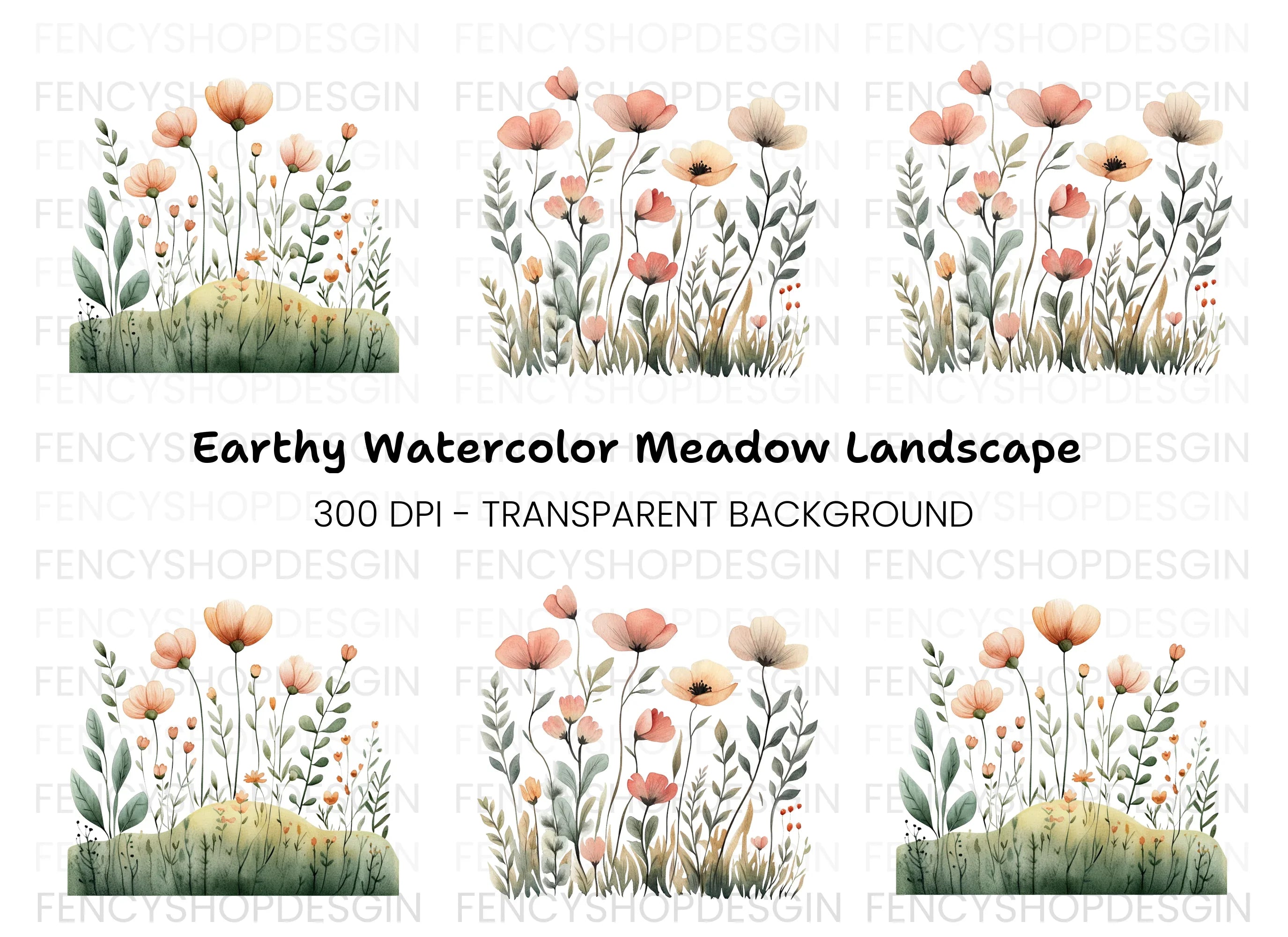 Wildflower Garden Clipart Bundle