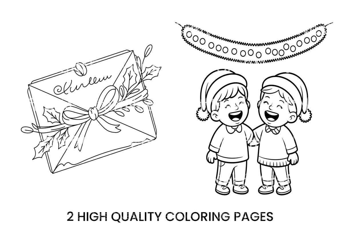 Christmas Letter Coloring Books