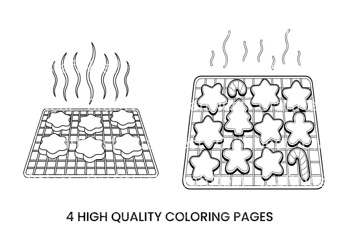 Hot Cookies and Patties Grilling Coloring Books