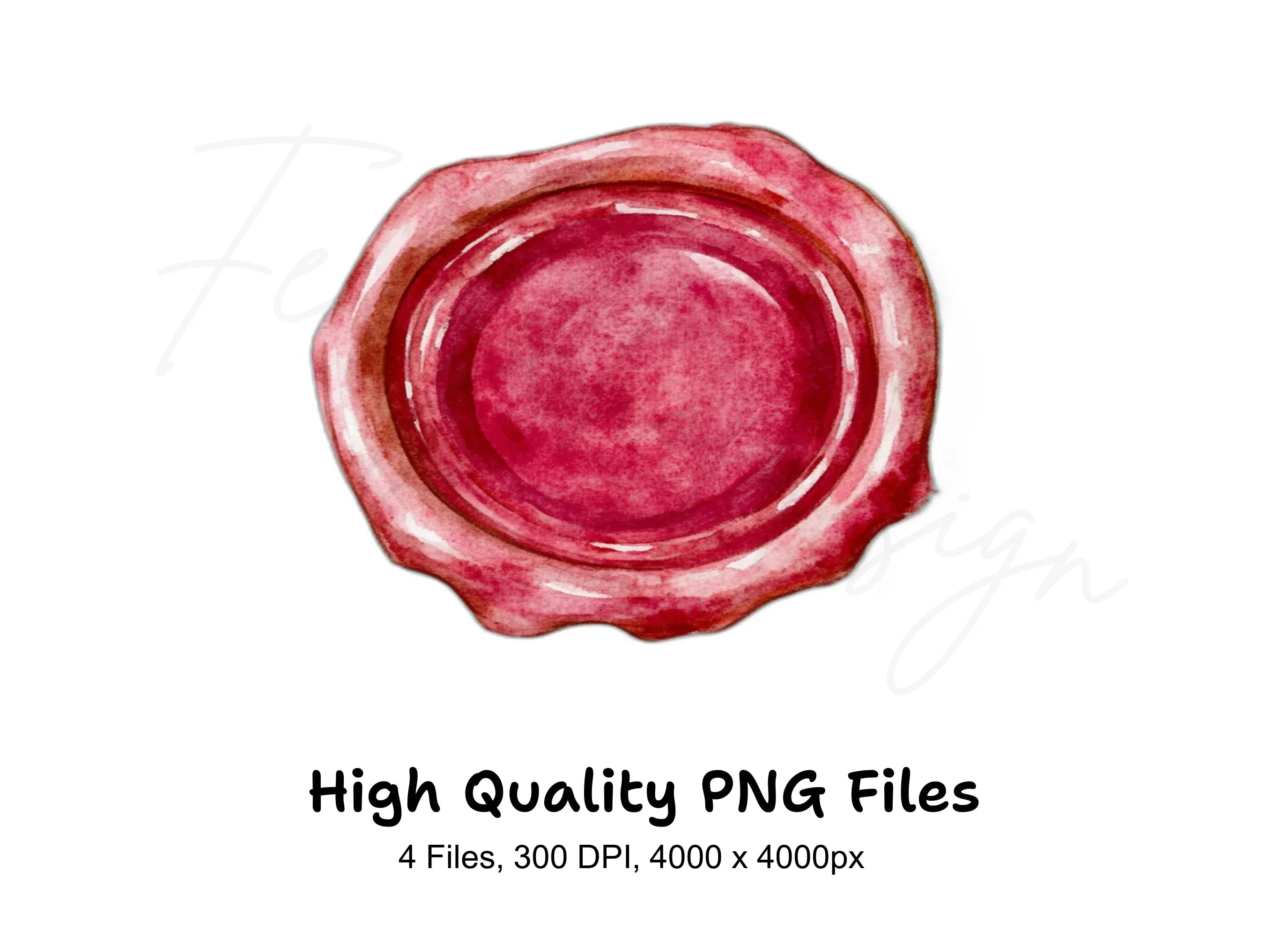Red Wax Seals Clipart Bundle