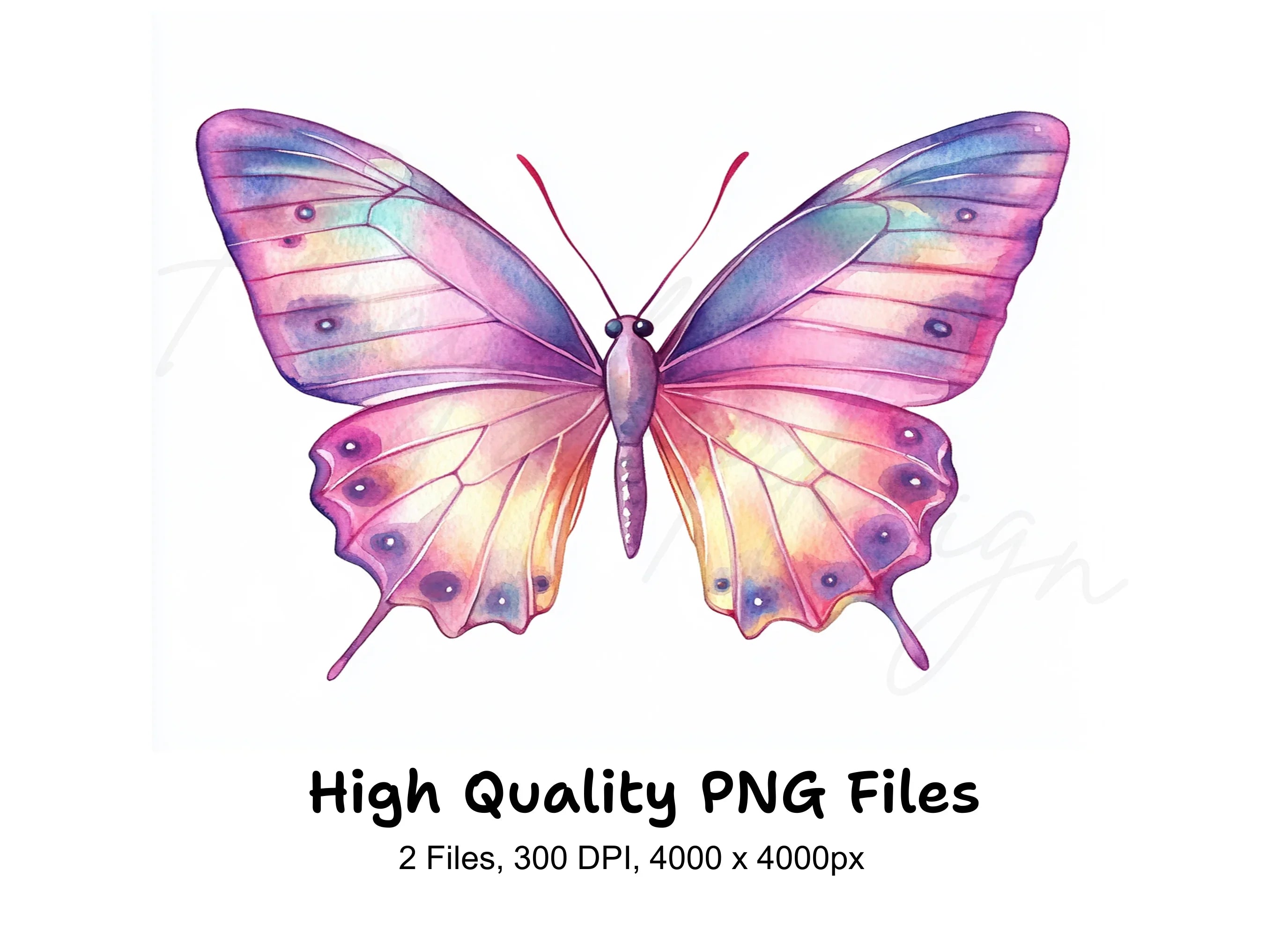 Vibrant Butterfly Clipart Bundle