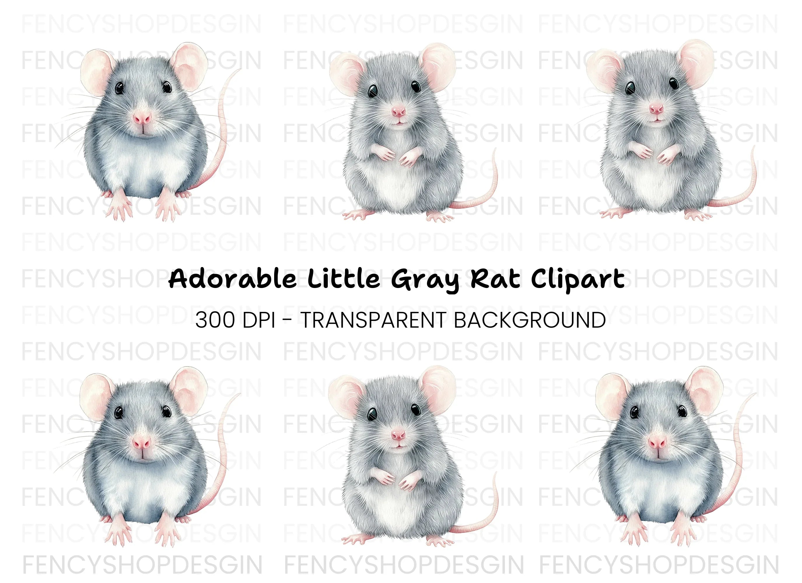 Charming Little Mouse Clipart Bundle