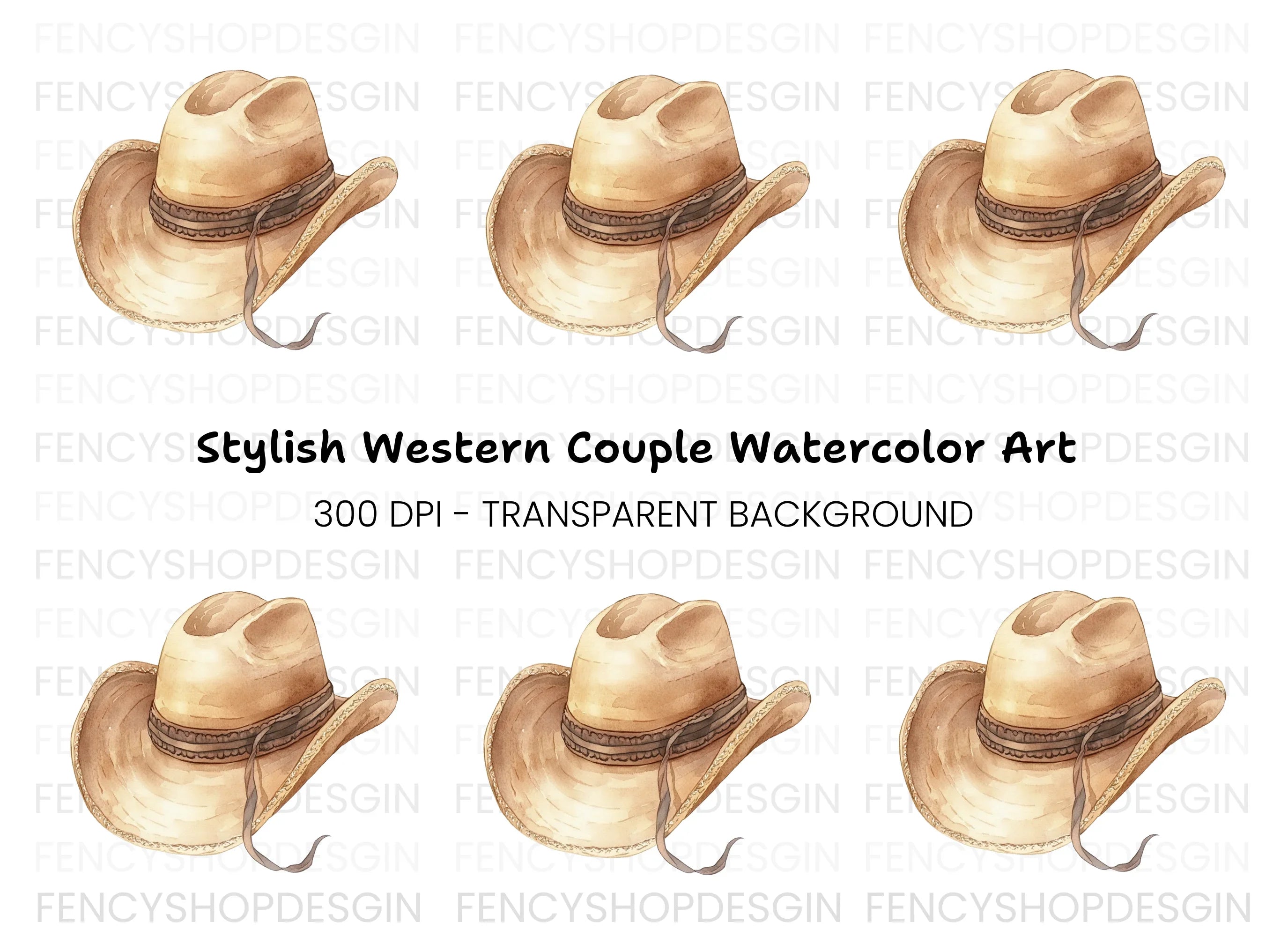 Cowboy Hat Clipart Bundle