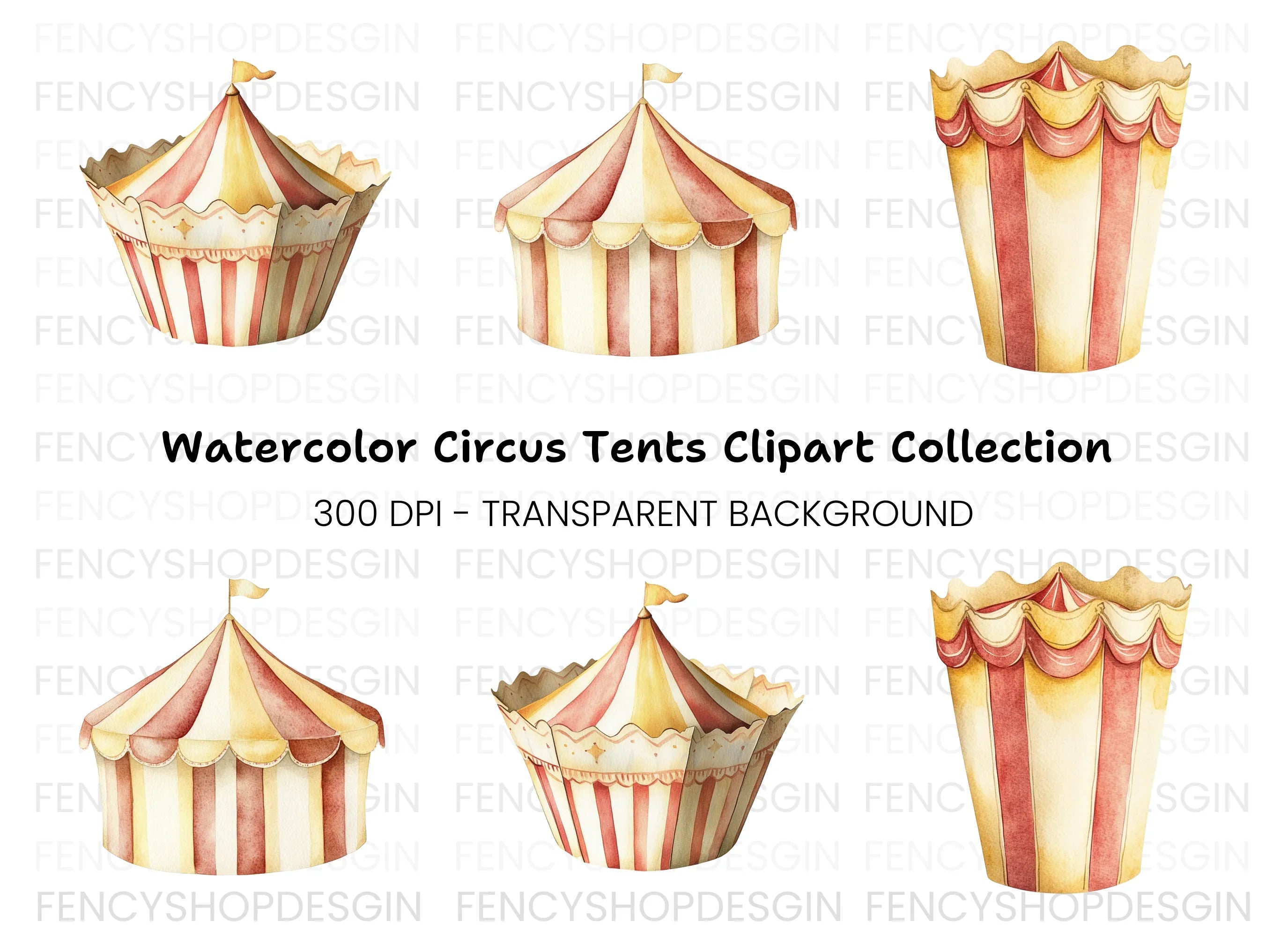Circus Tent Clipart Bundle