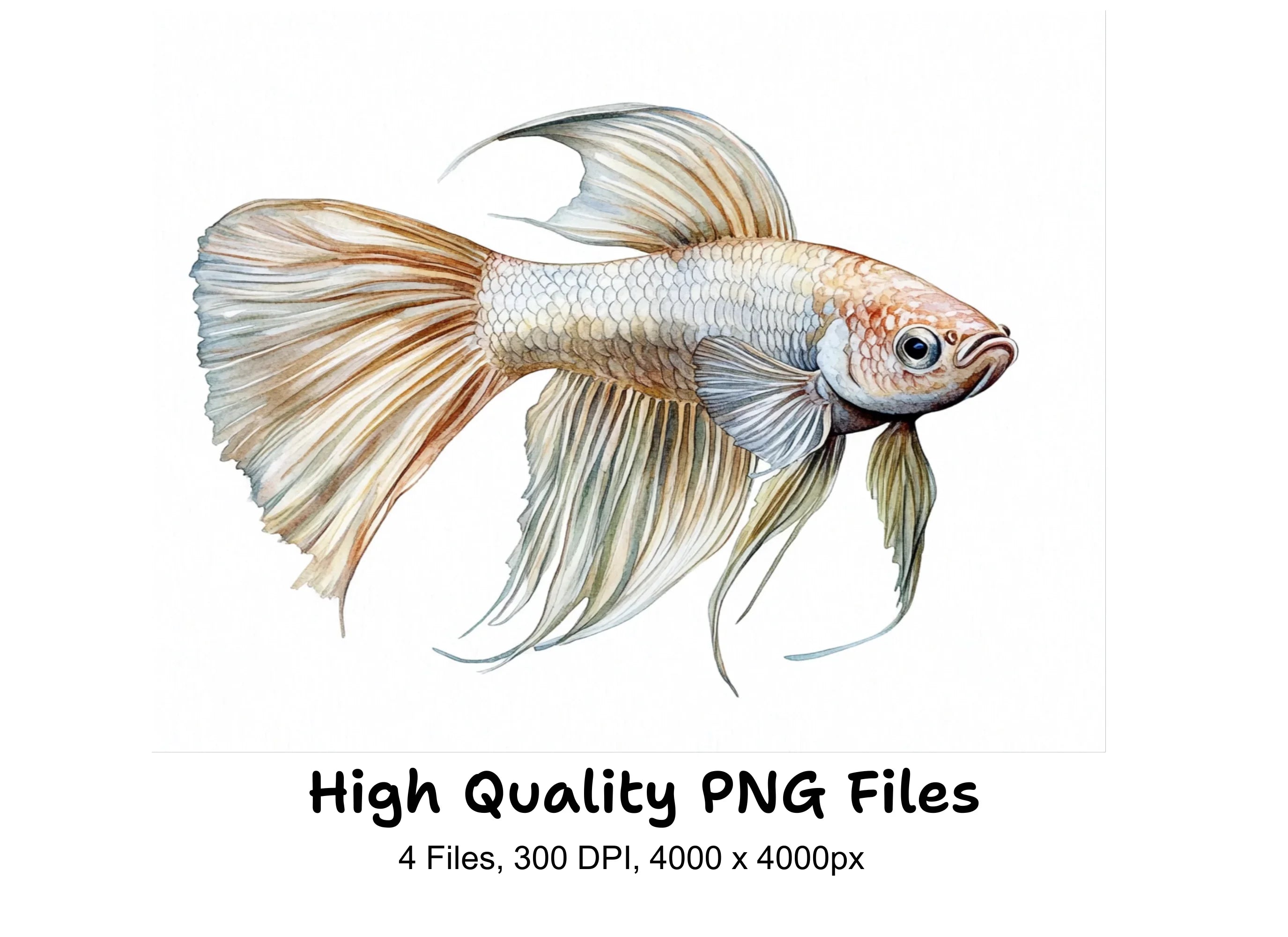 Elegant Betta Fish Clipart Bundle