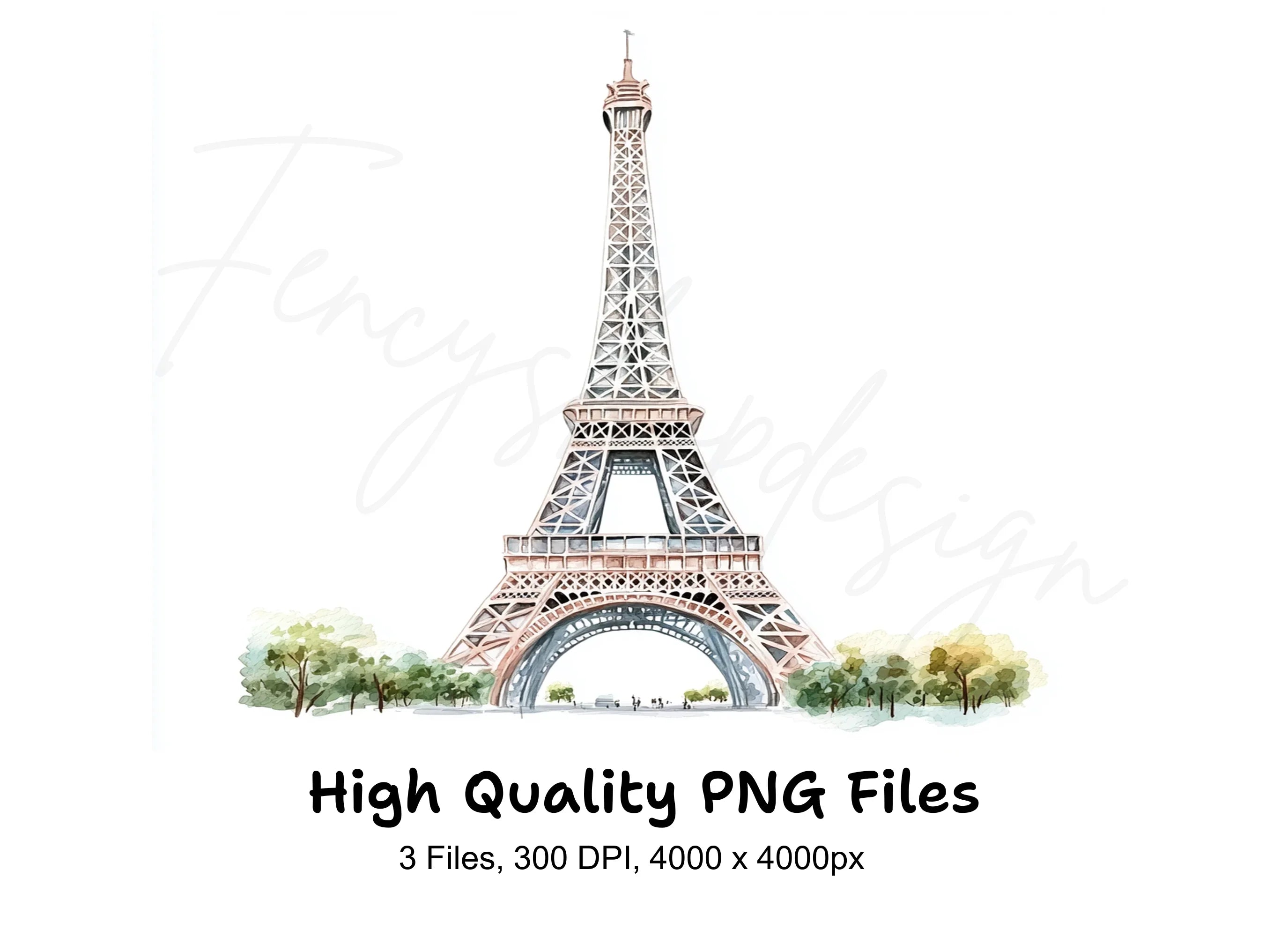 Eiffel Tower Clipart Bundle