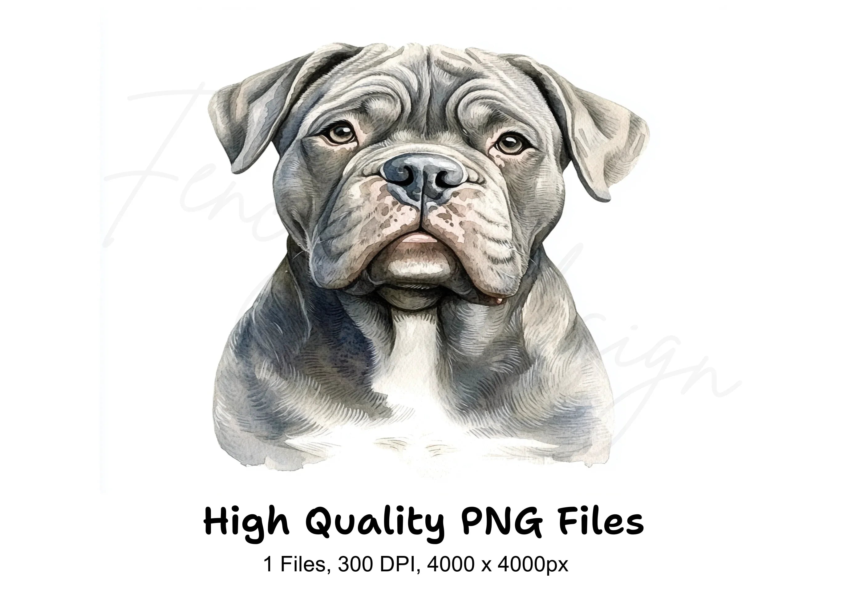 Cute Bullmastiff Puppy Clipart Bundle