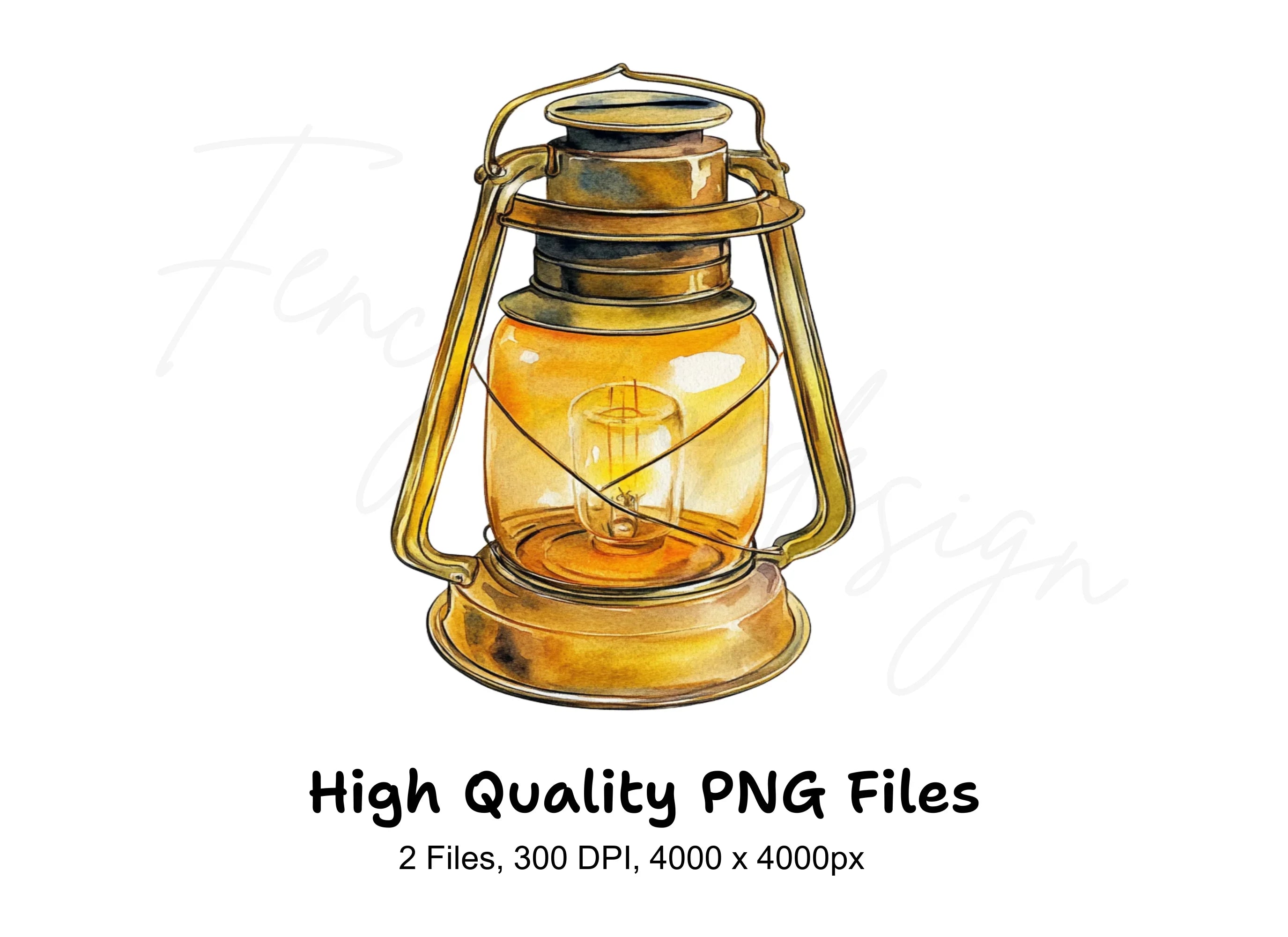 Vintage Lantern Clipart Bundle