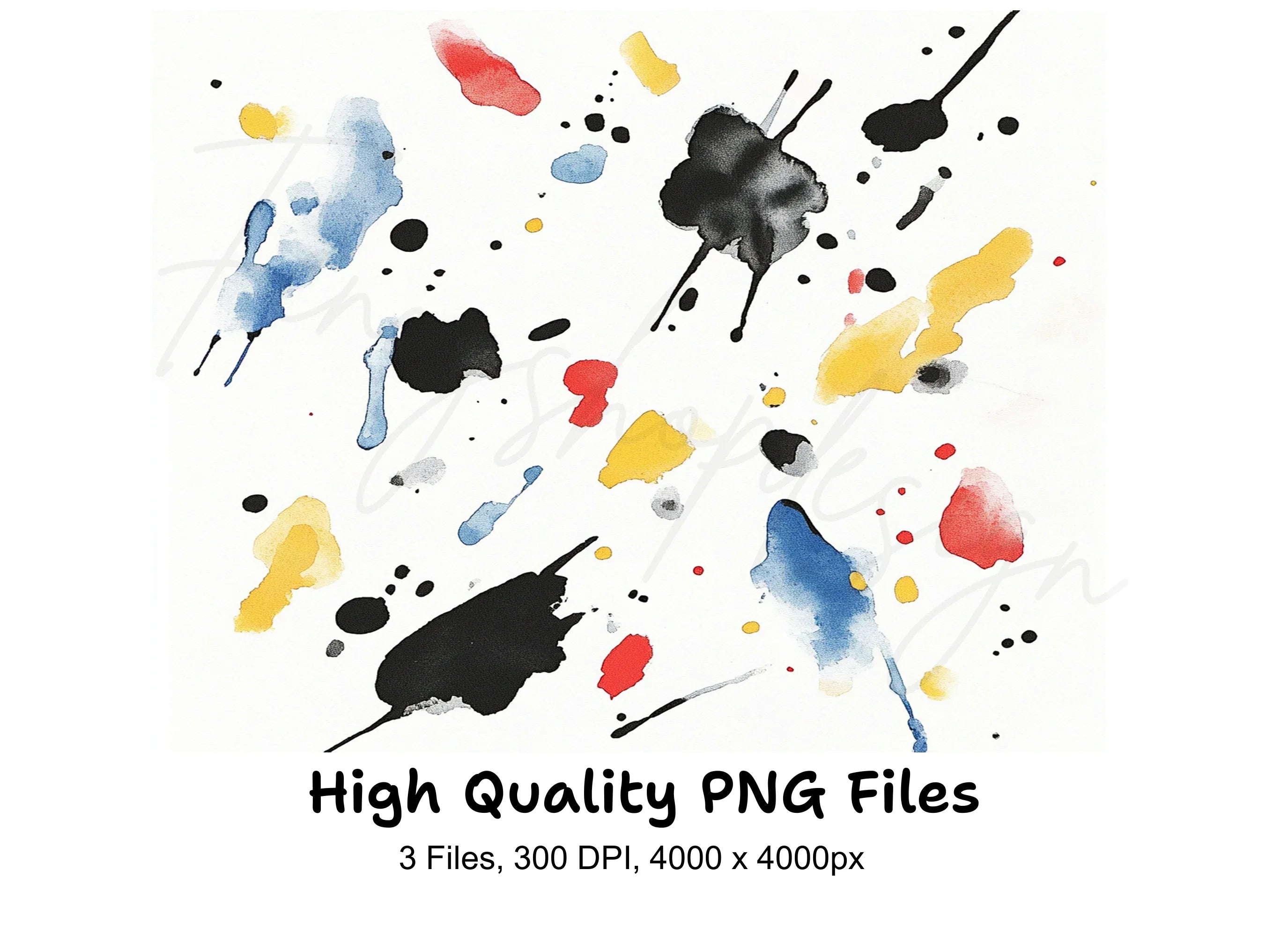Abstract Splatter Clipart Bundle