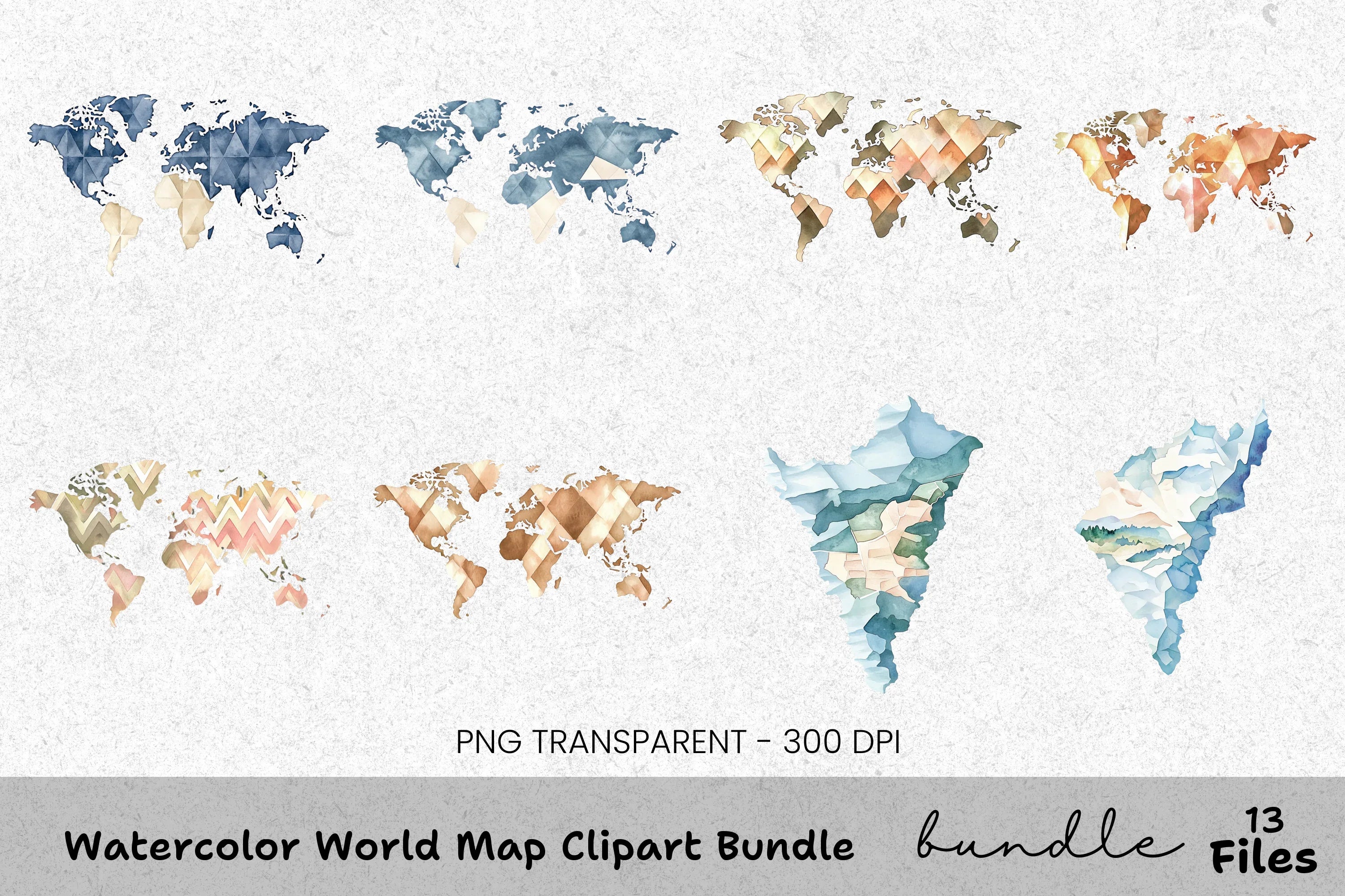 World Map Clipart Bundle