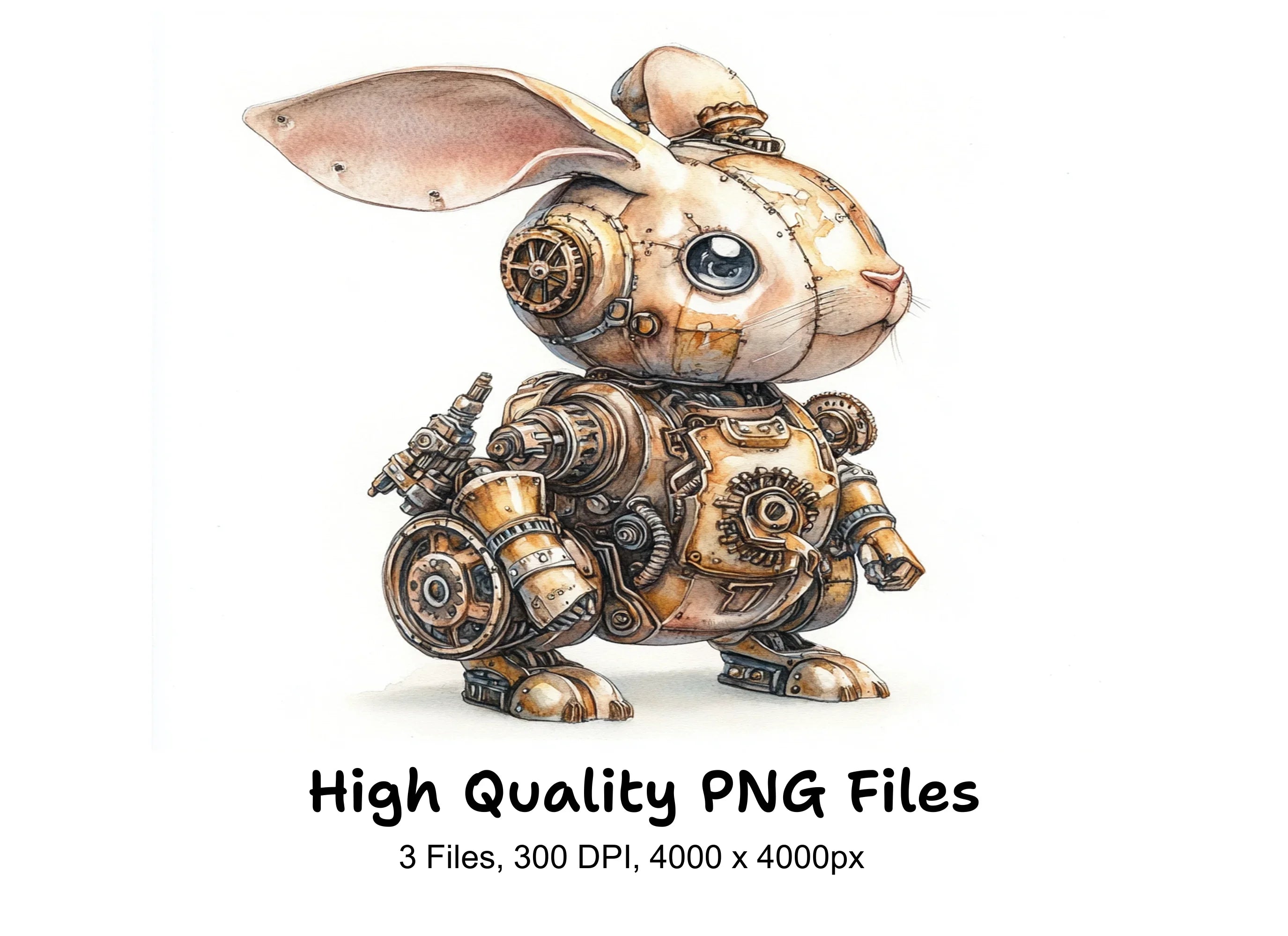 Steampunk Bunny Clipart Bundle