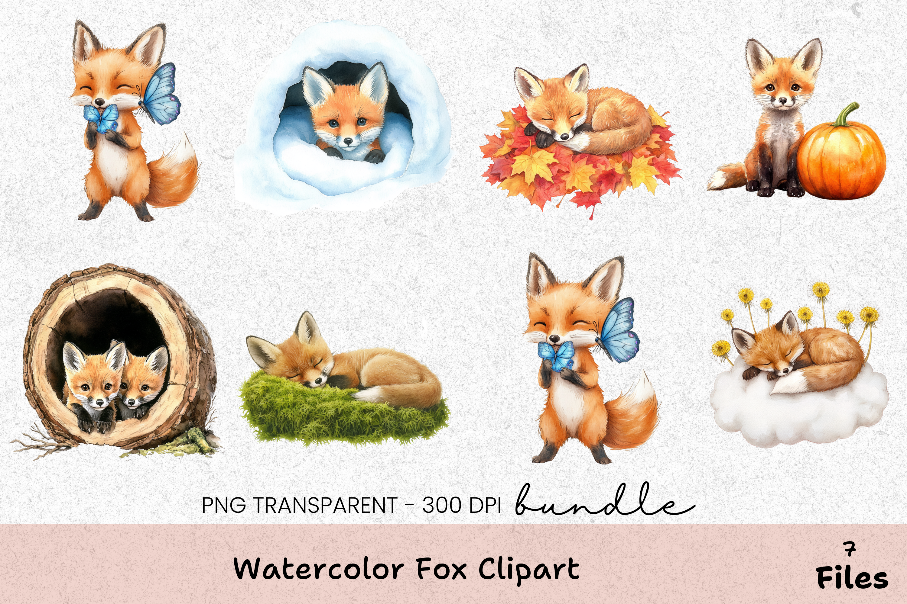 Fox Clipart Bundle - CraftNest - Digital Crafting and Art