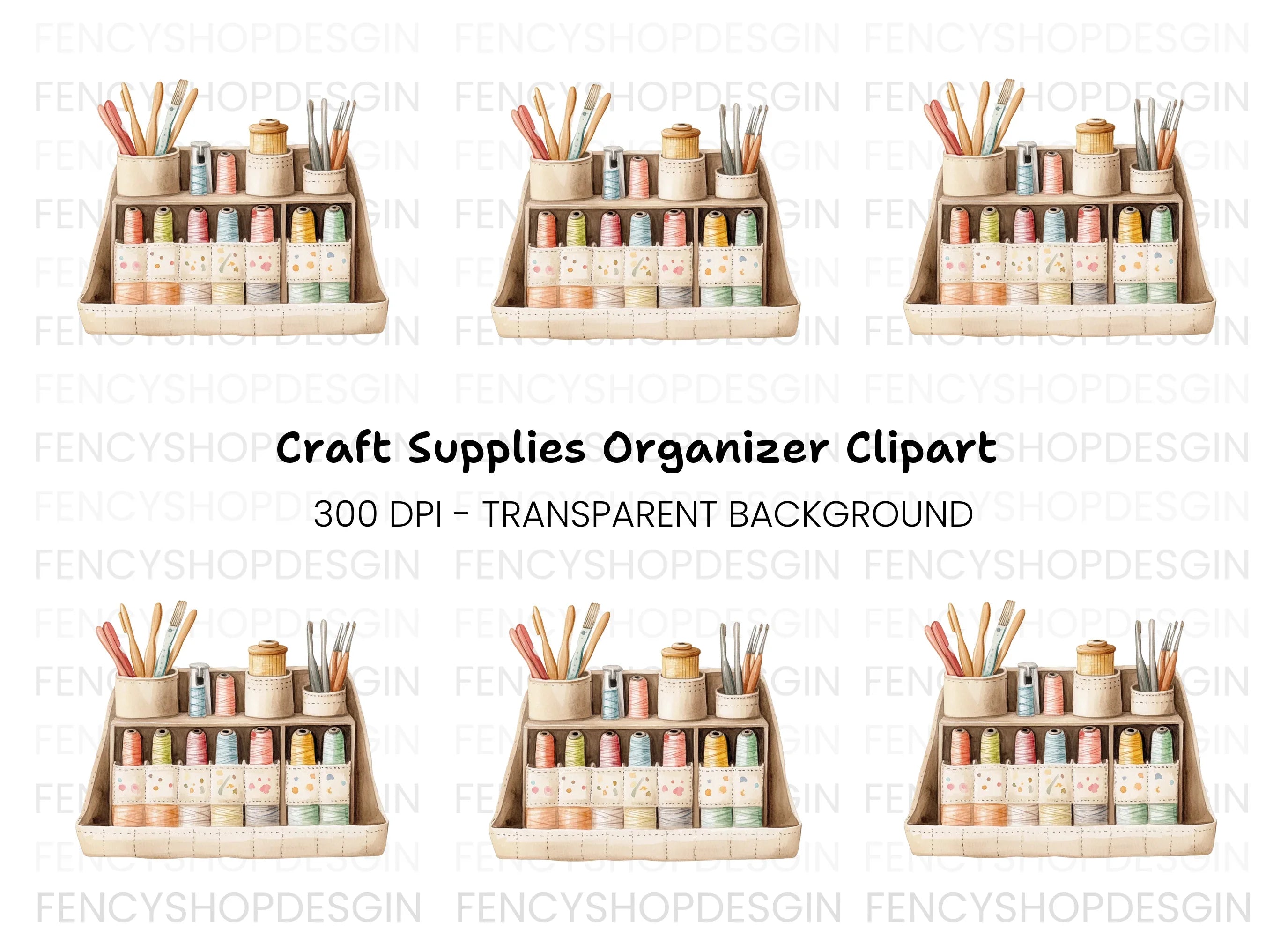 Craft Room Organizer Clipart Bundle